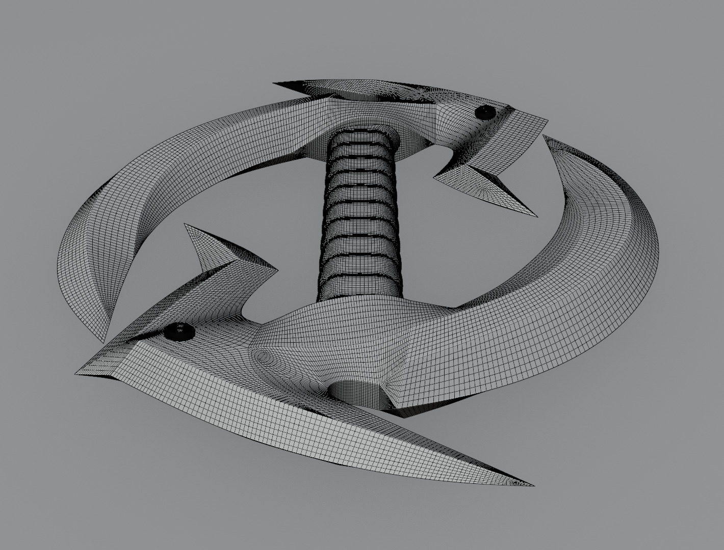 Dual sickle shadow fang 3D model for game 3D model_7