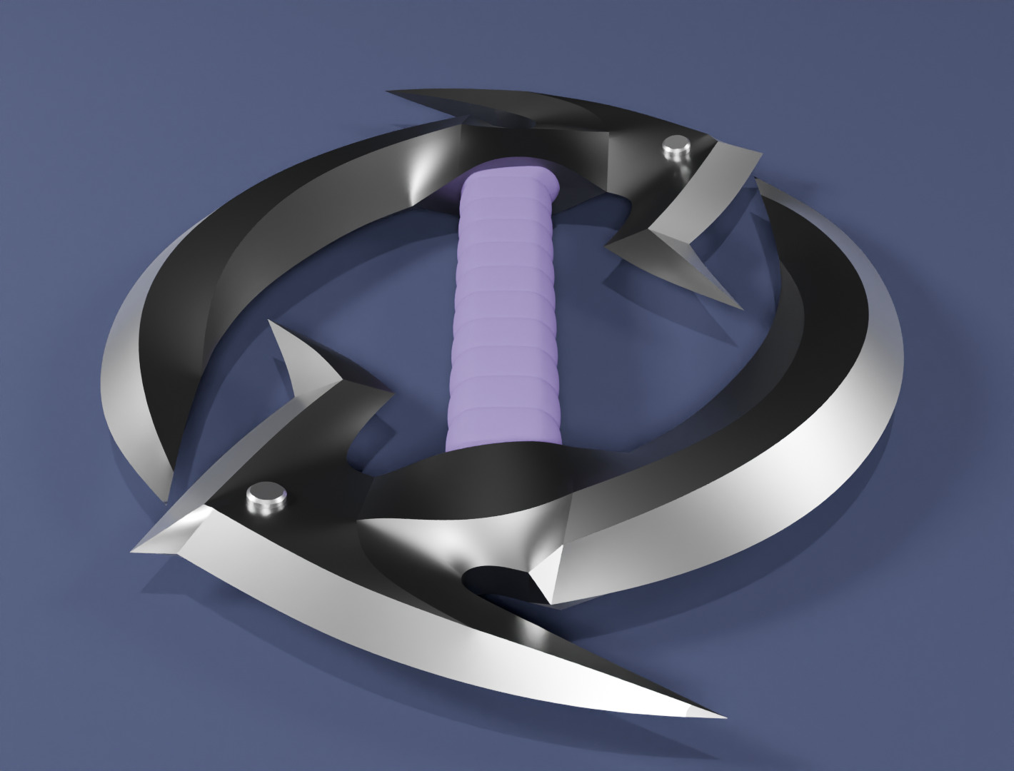 Dual sickle shadow fang 3D model for game 3D model_1