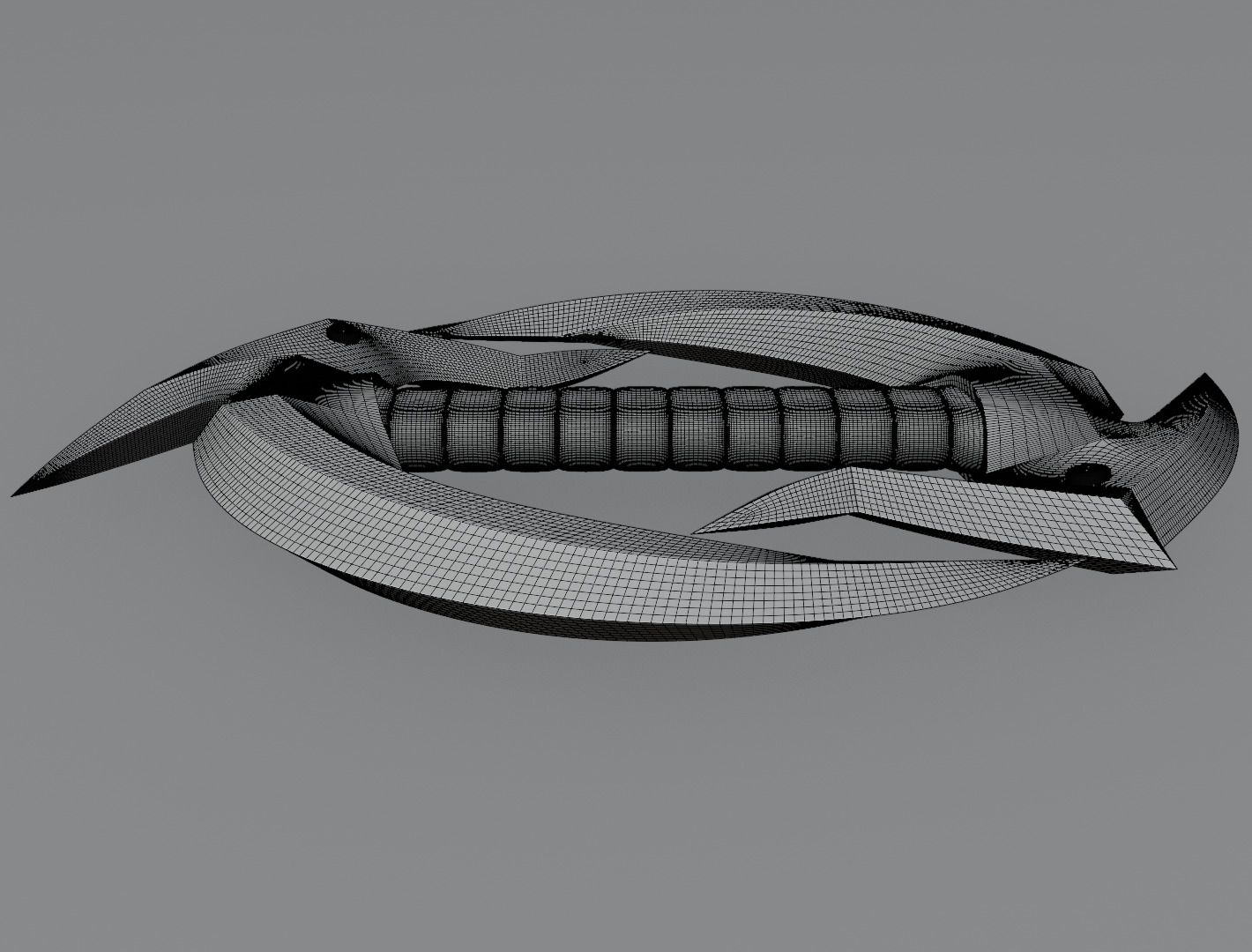 Dual sickle shadow fang 3D model for game 3D model_9