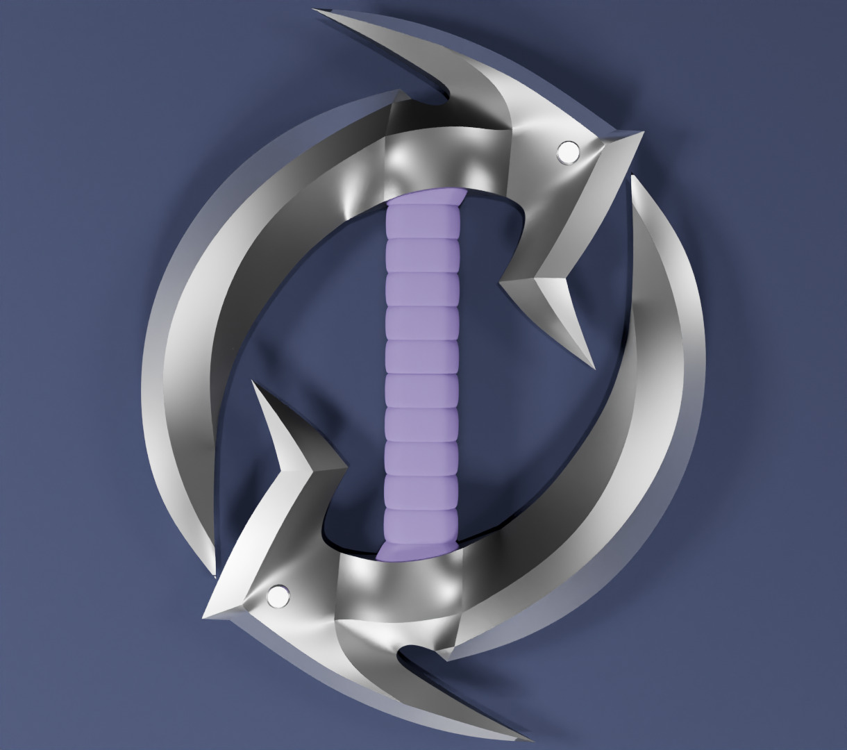 Dual sickle shadow fang 3D model for game 3D model_2