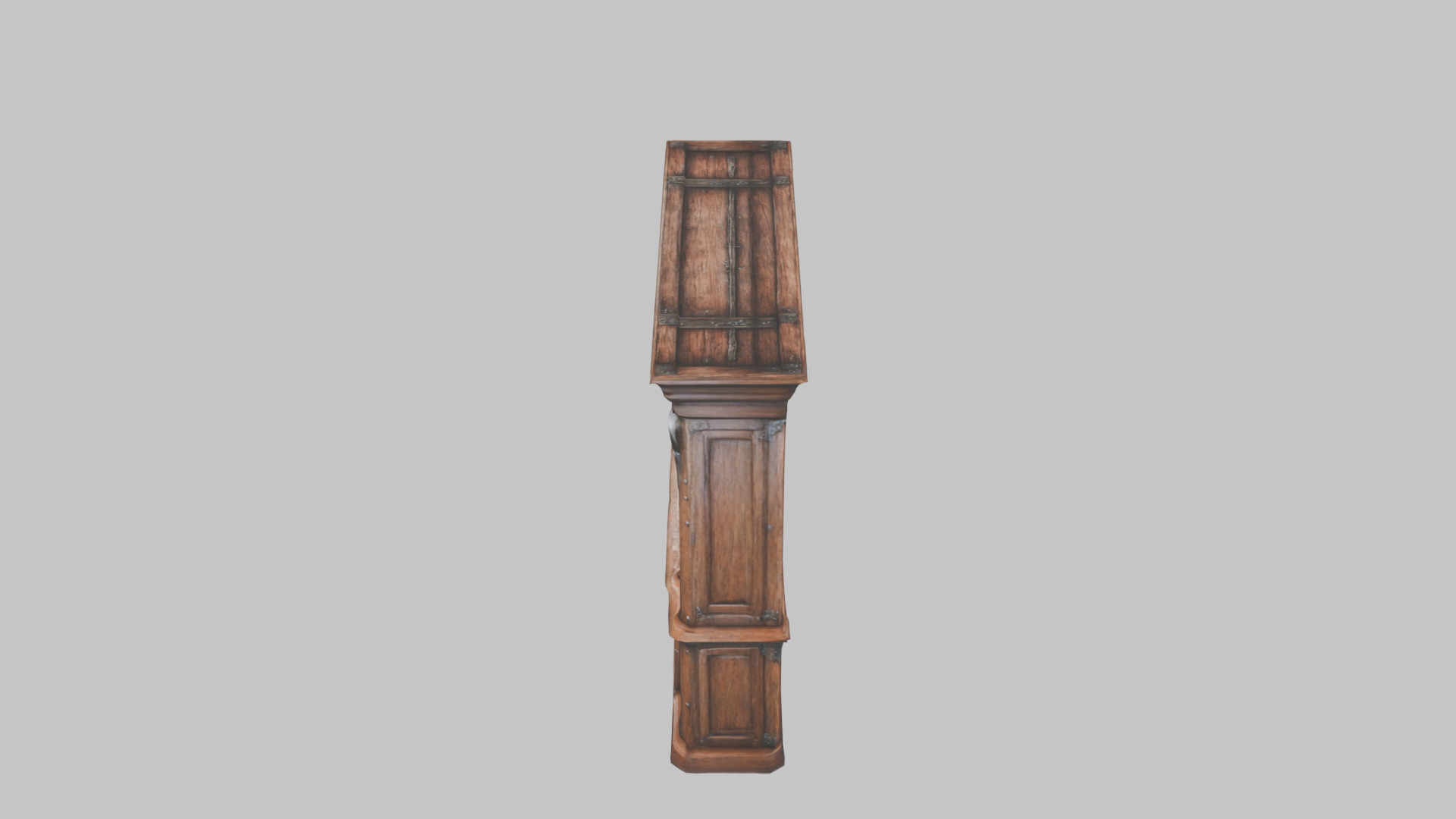 Medieval Wooden Cabinet Low-poly 3D model_7