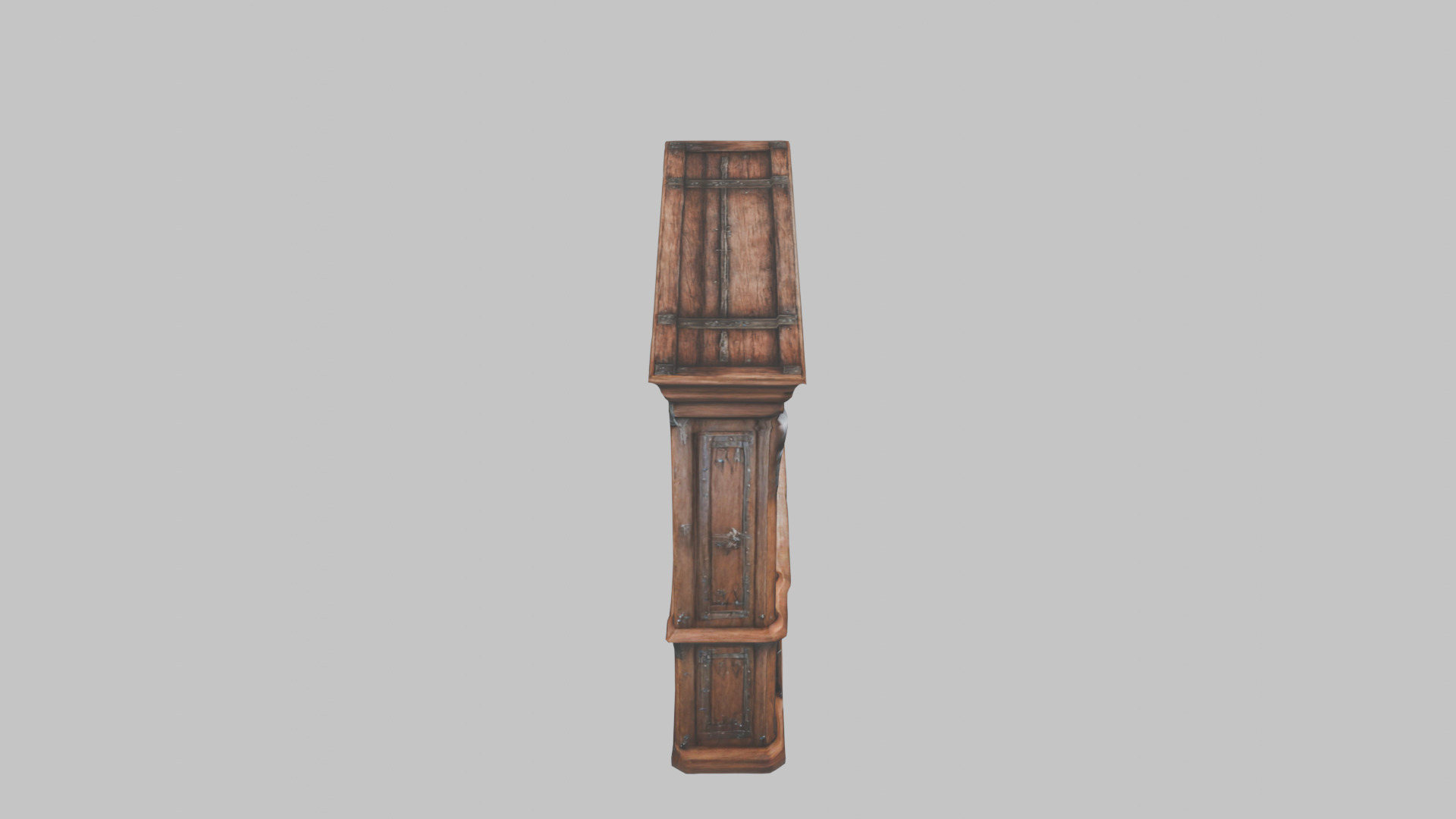 Medieval Wooden Cabinet Low-poly 3D model_3