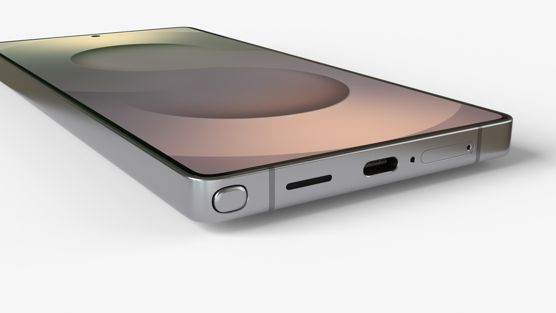 Titanium Black Samsung Galaxy S25 Ultra with pen 3D model_5