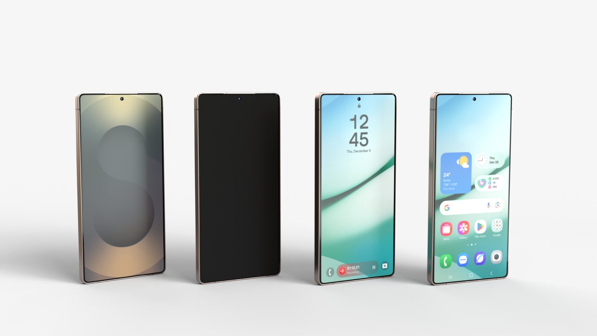 Titanium Black Samsung Galaxy S25 Ultra with pen 3D model_4