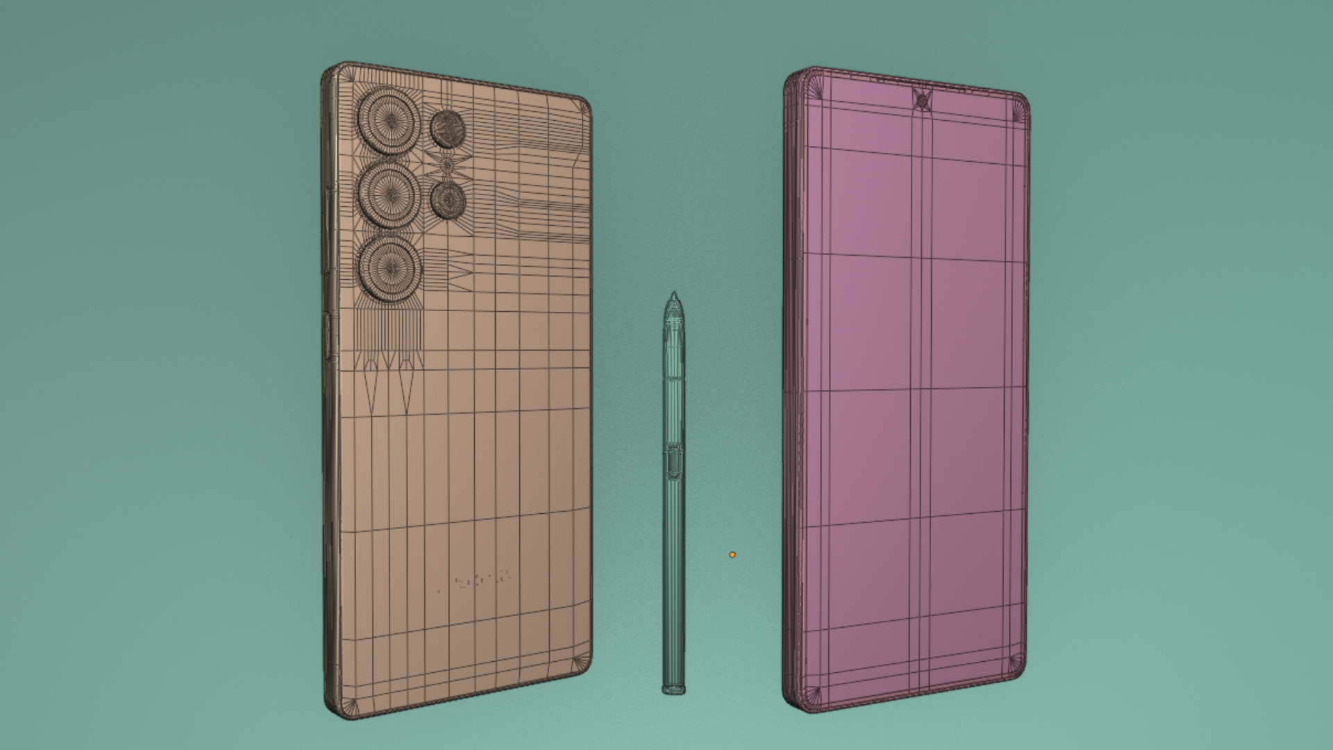 Titanium Black Samsung Galaxy S25 Ultra with pen 3D model_11