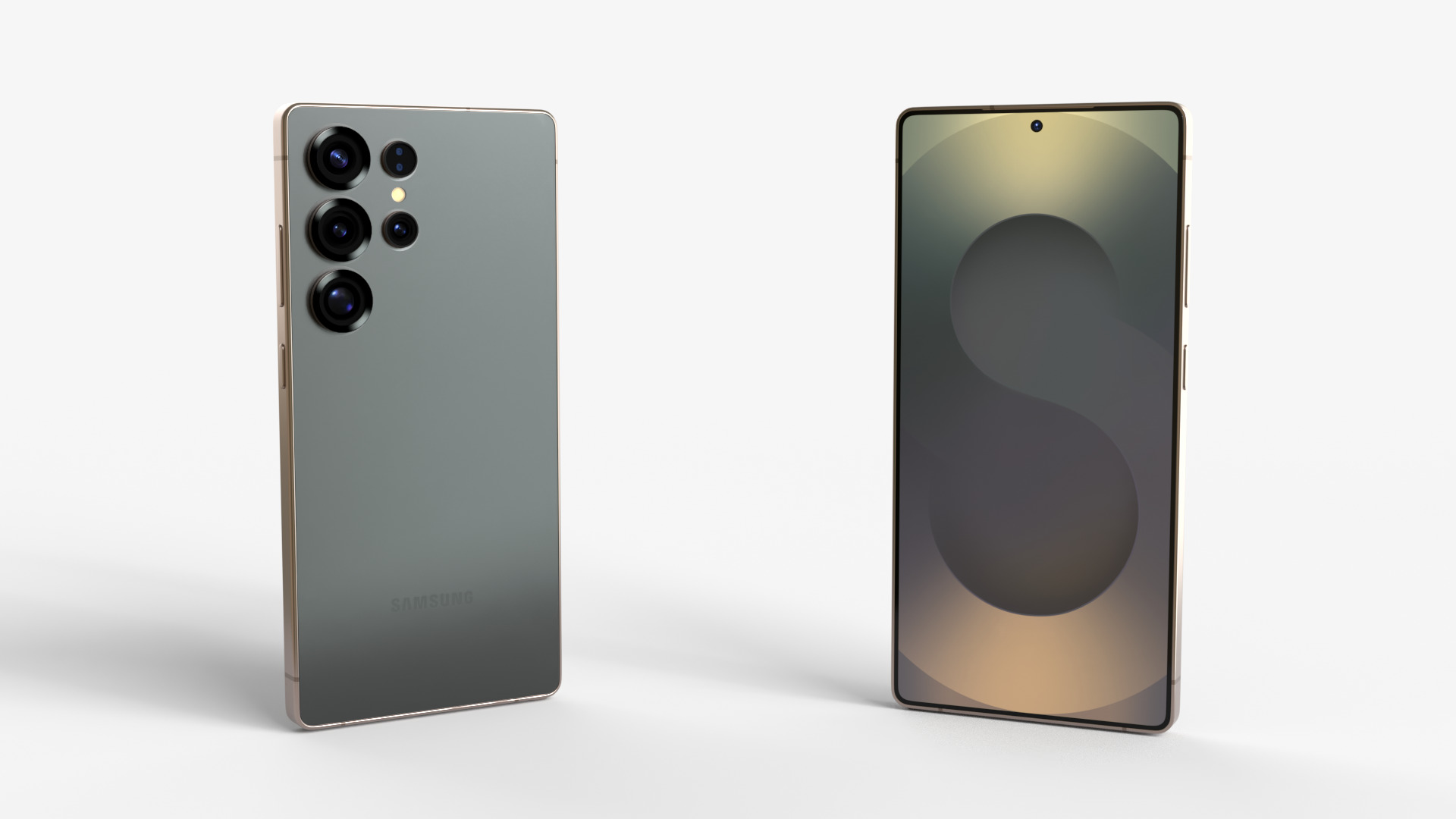 Titanium Black Samsung Galaxy S25 Ultra with pen 3D model_2