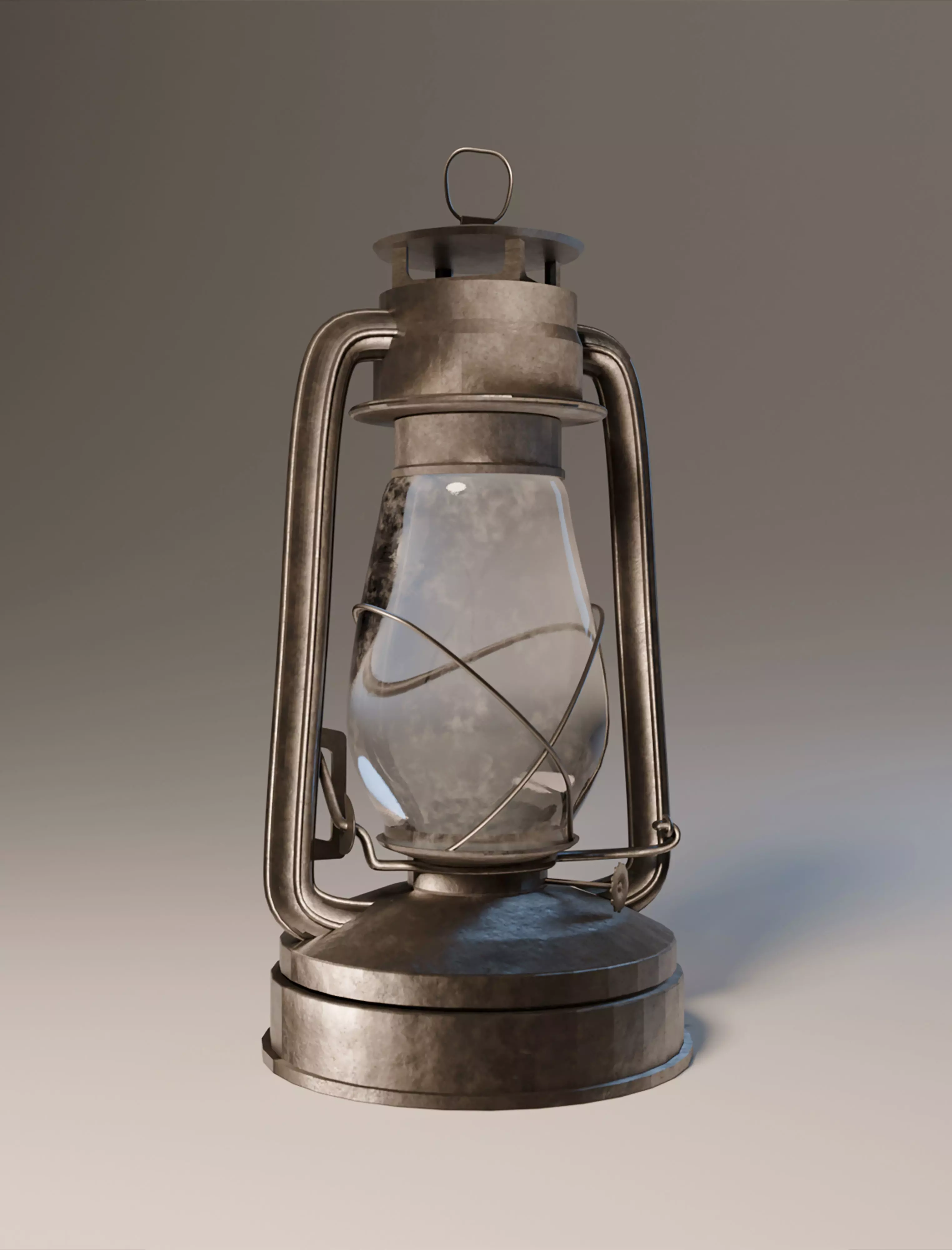 Old gasoline lantern 3D model_0