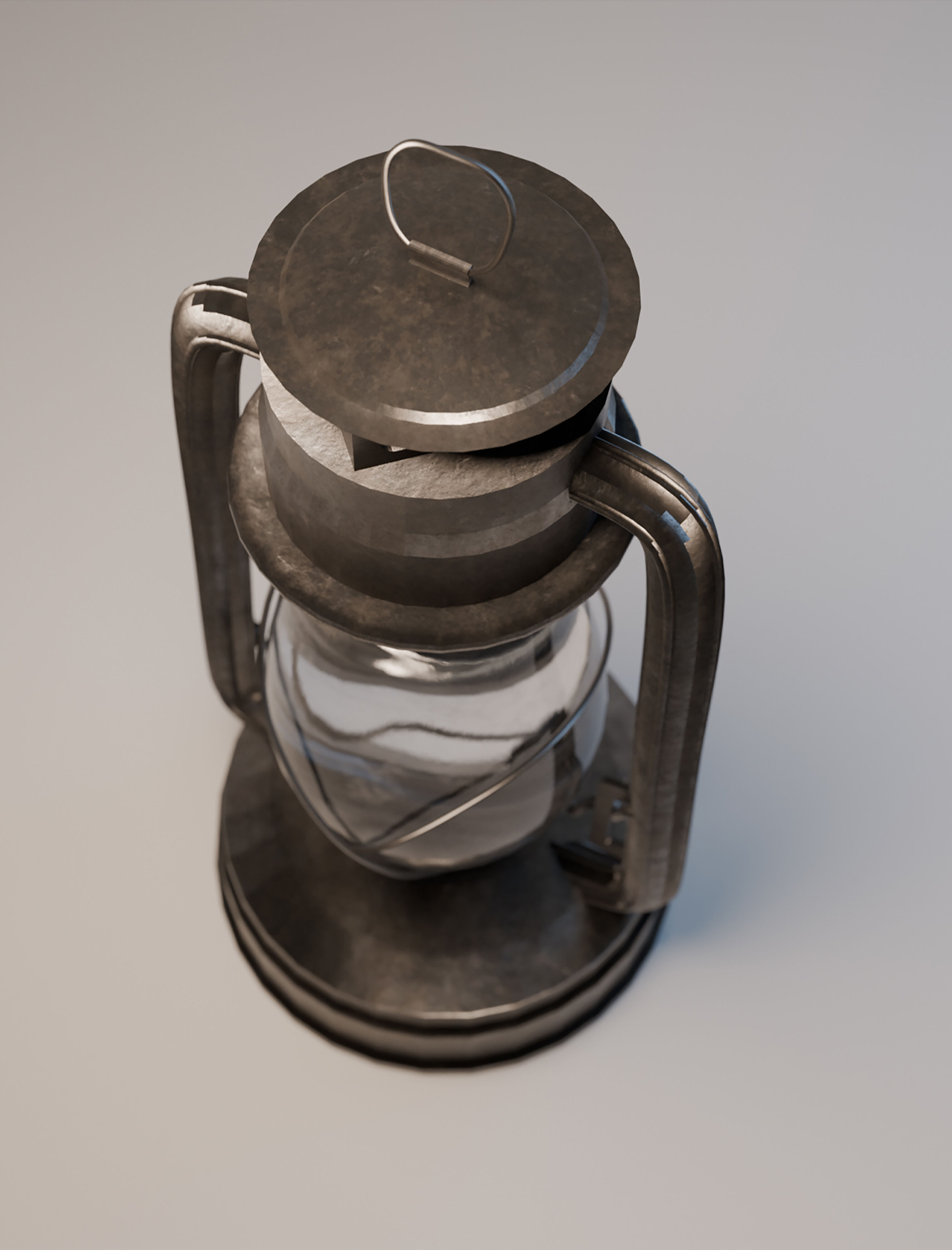 Old gasoline lantern 3D model_2