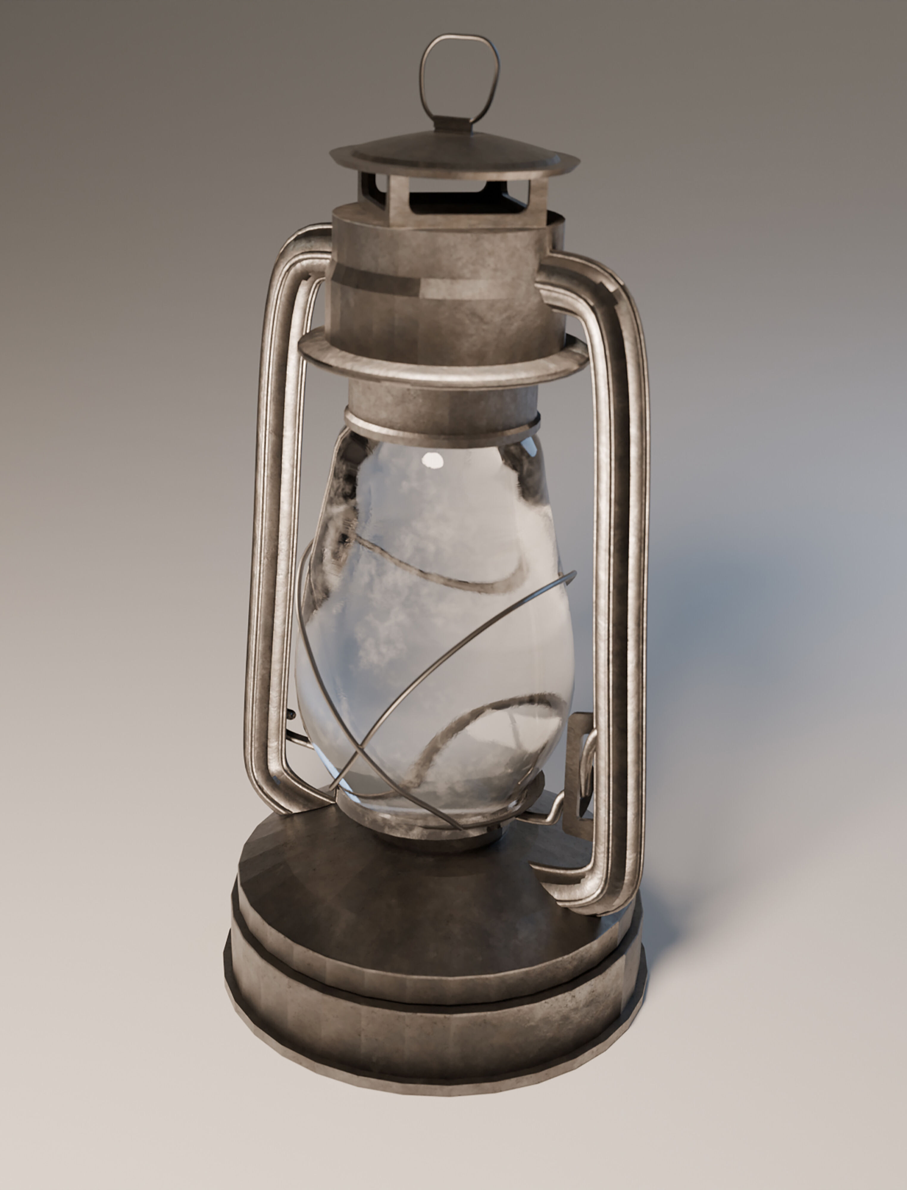 Old gasoline lantern 3D model_1
