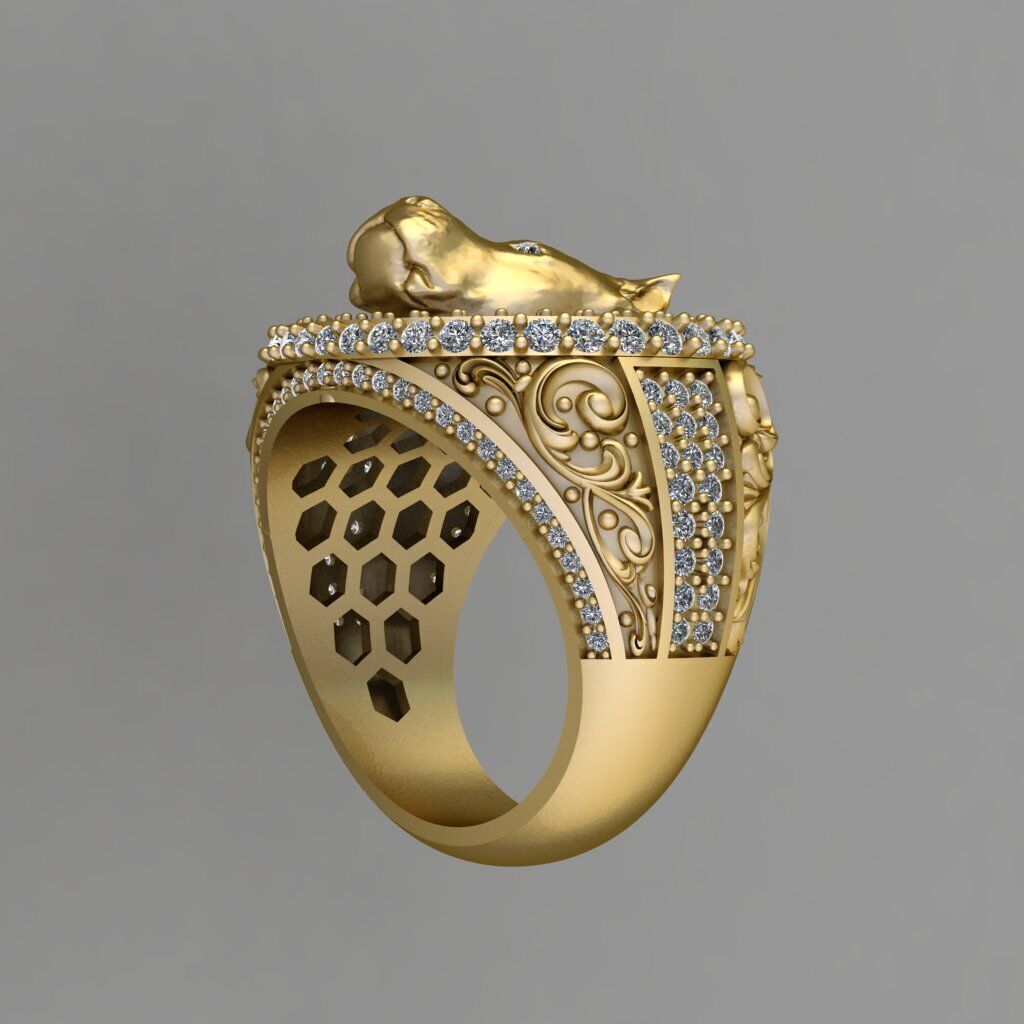 American bully Ring 3D Print Model  3D print model_1