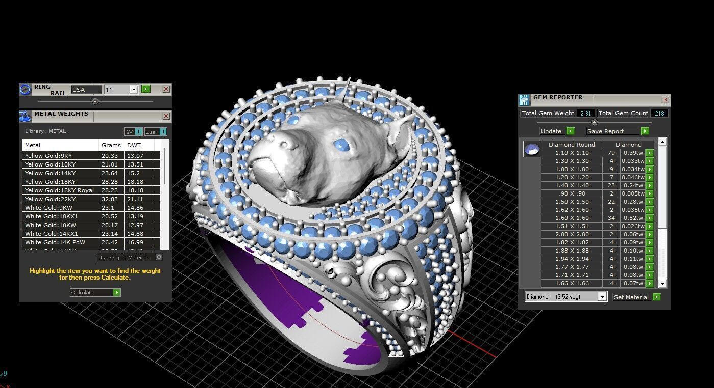 American bully Ring 3D Print Model  3D print model_3