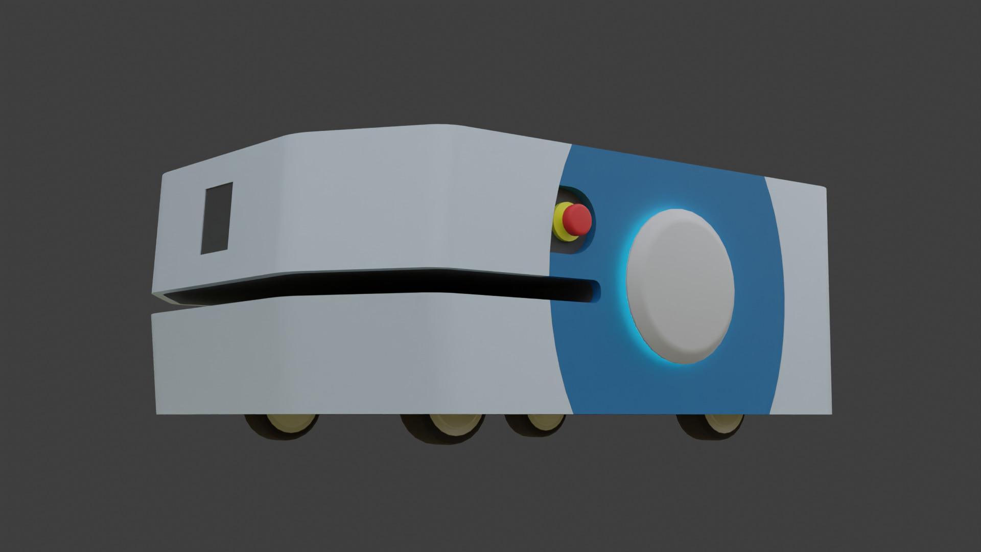 Autonomous Mobile Robot 3 - AMR - Low Poly Low-poly 3D model_1