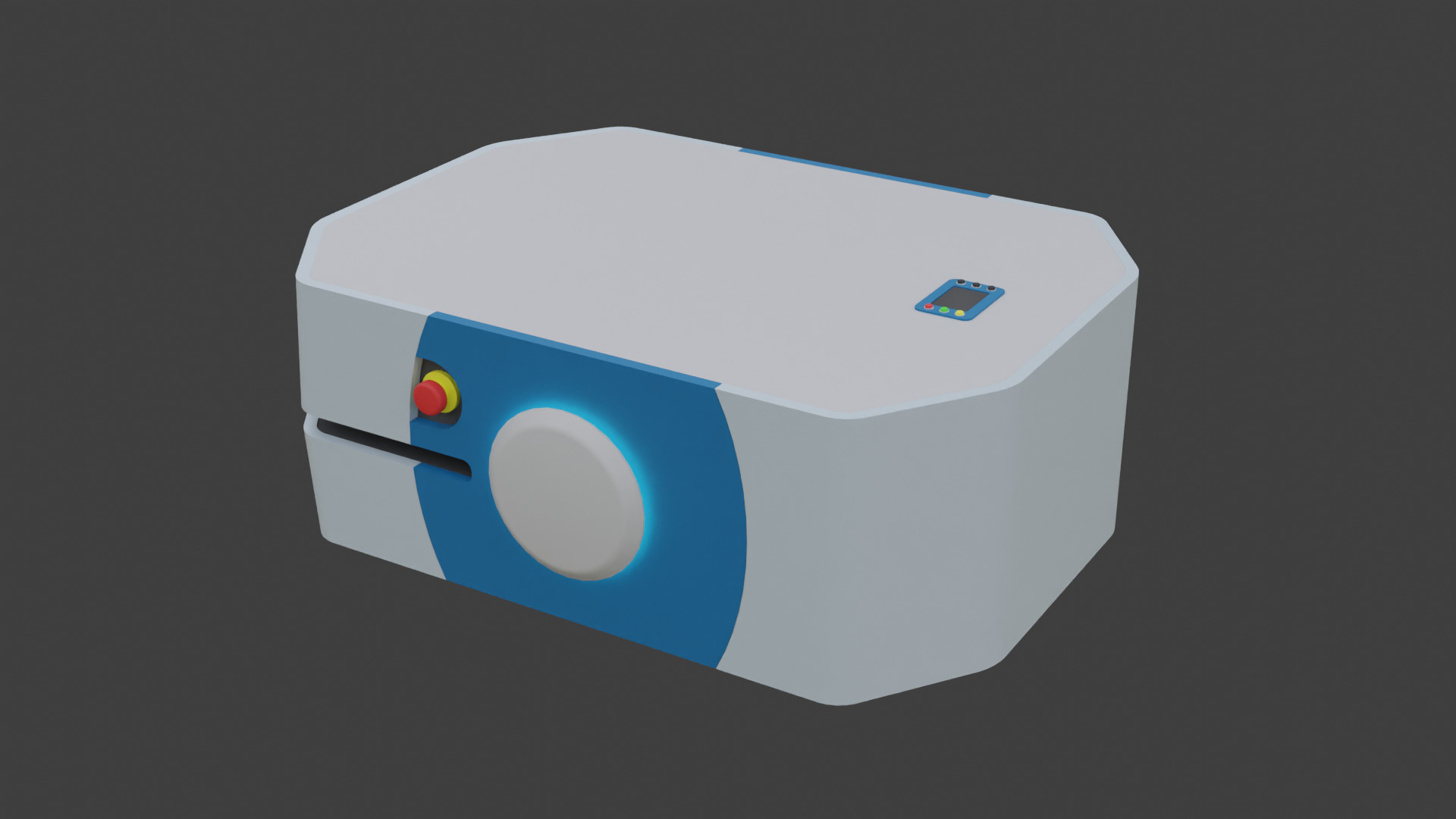 Autonomous Mobile Robot 3 - AMR - Low Poly Low-poly 3D model_4