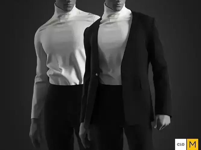 Mens - Turtle Neck Suit Set