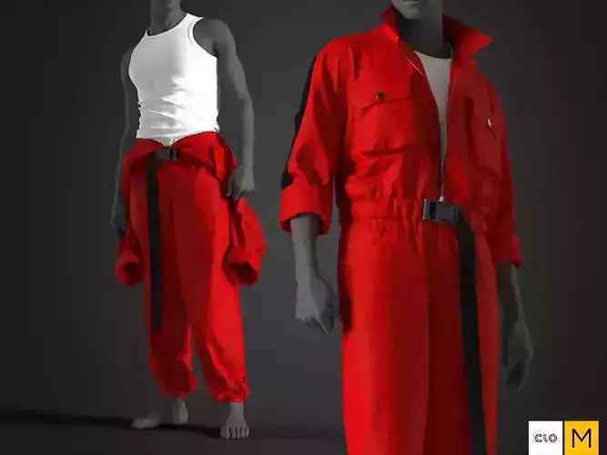 Mens - Mechanic Jumpsuit 3D model