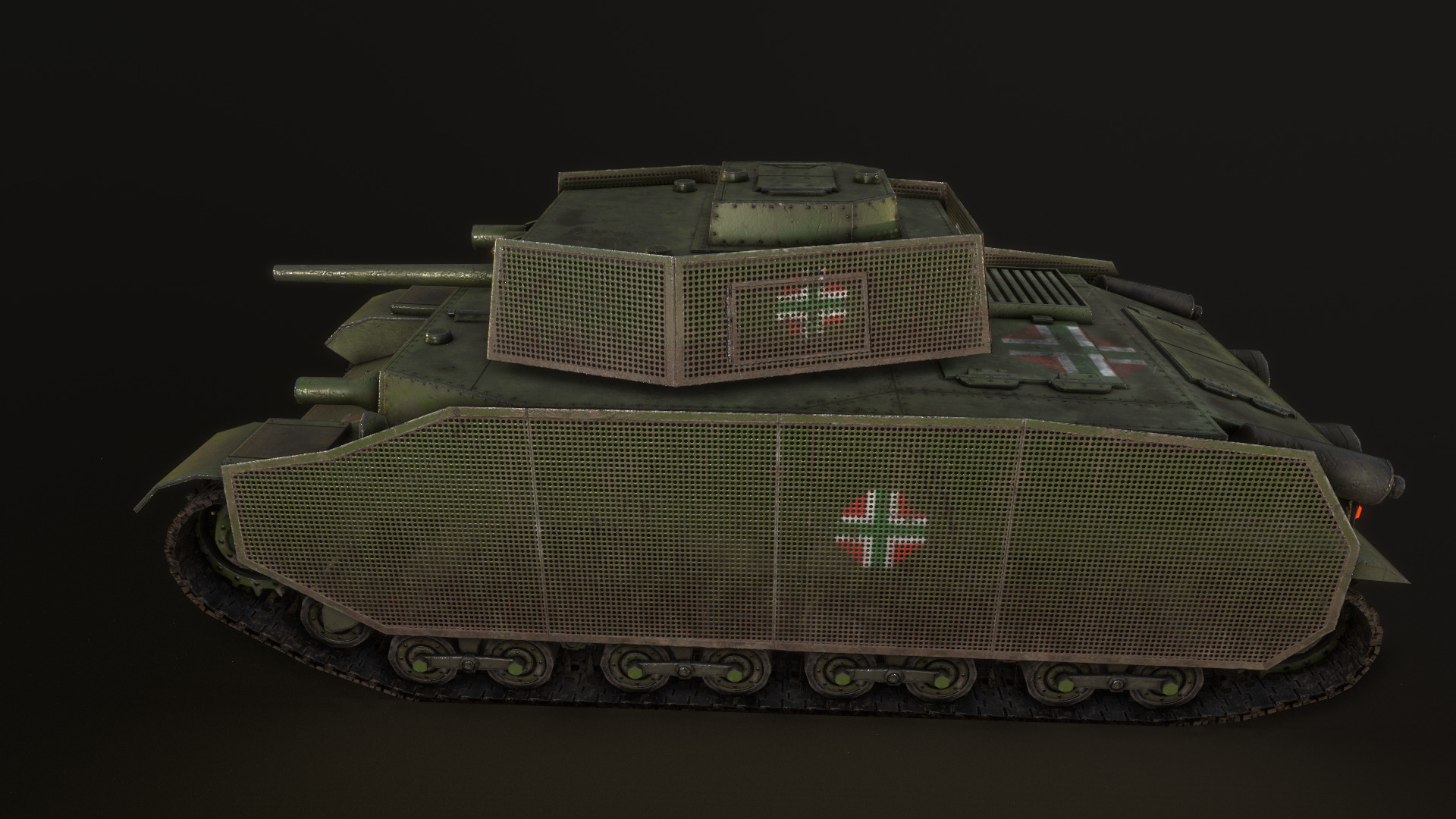 Turan I tank - PBR reworked Low-poly 3D model_2