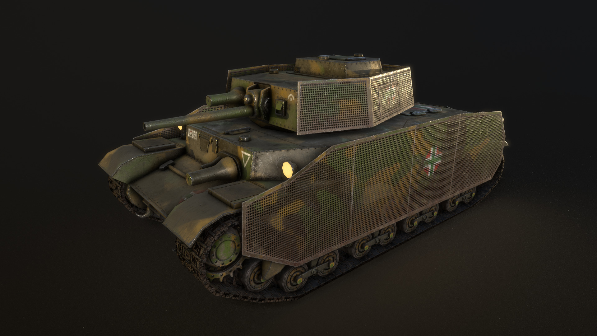Turan I tank - PBR reworked Low-poly 3D model_6