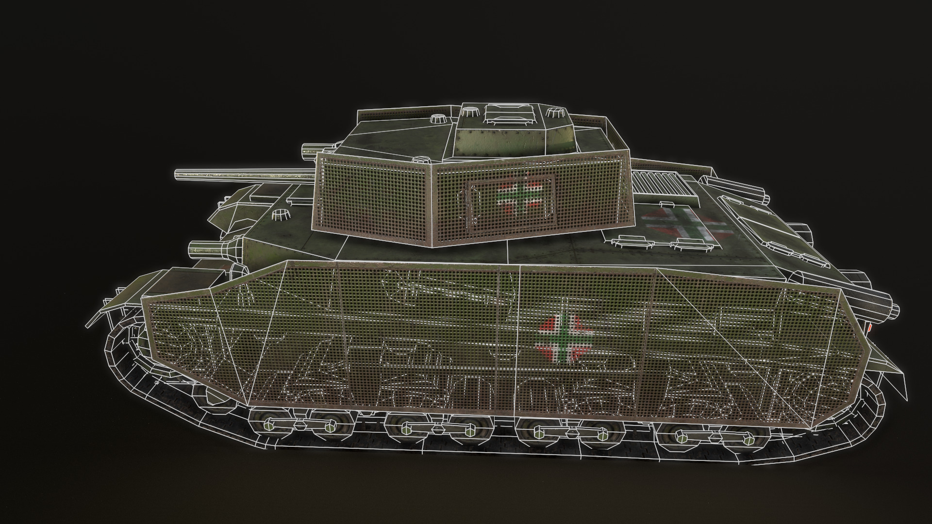 Turan I tank - PBR reworked Low-poly 3D model_3