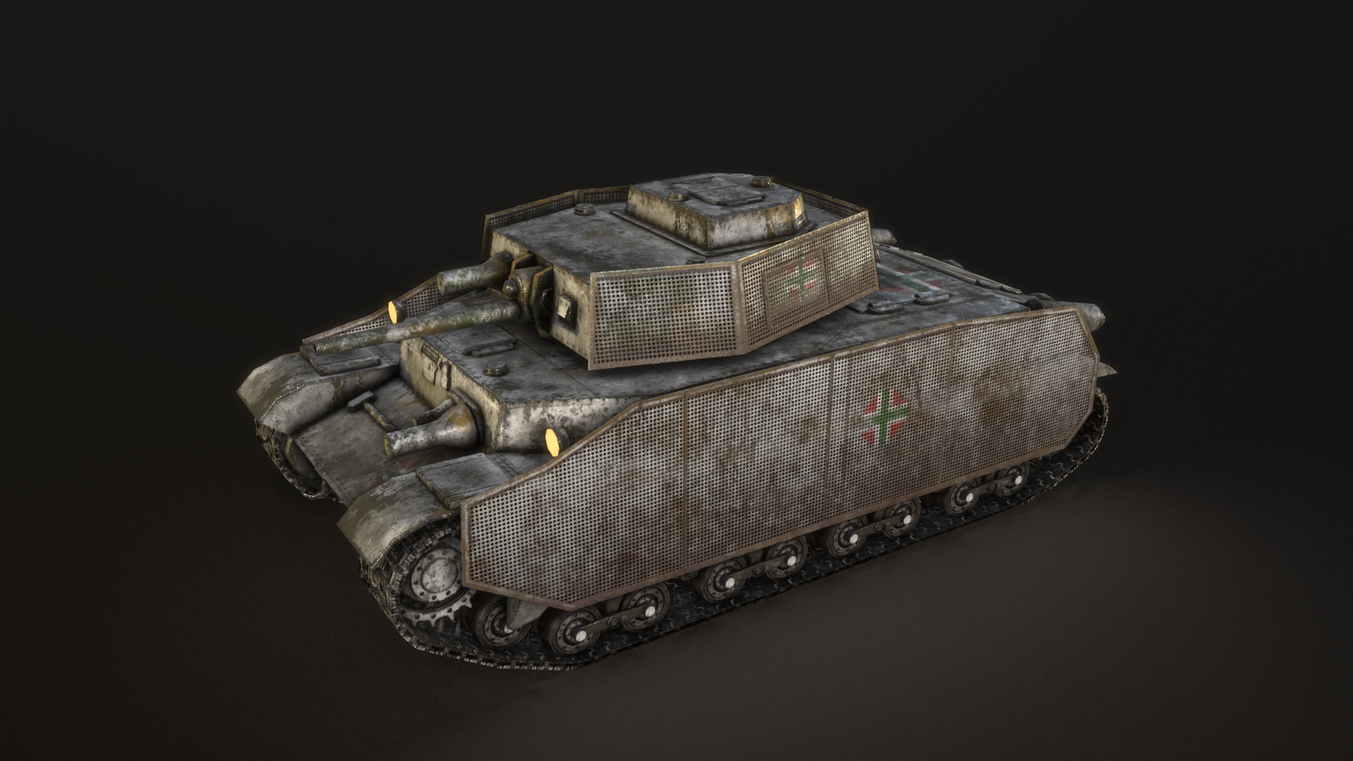 Turan I tank - PBR reworked Low-poly 3D model_8