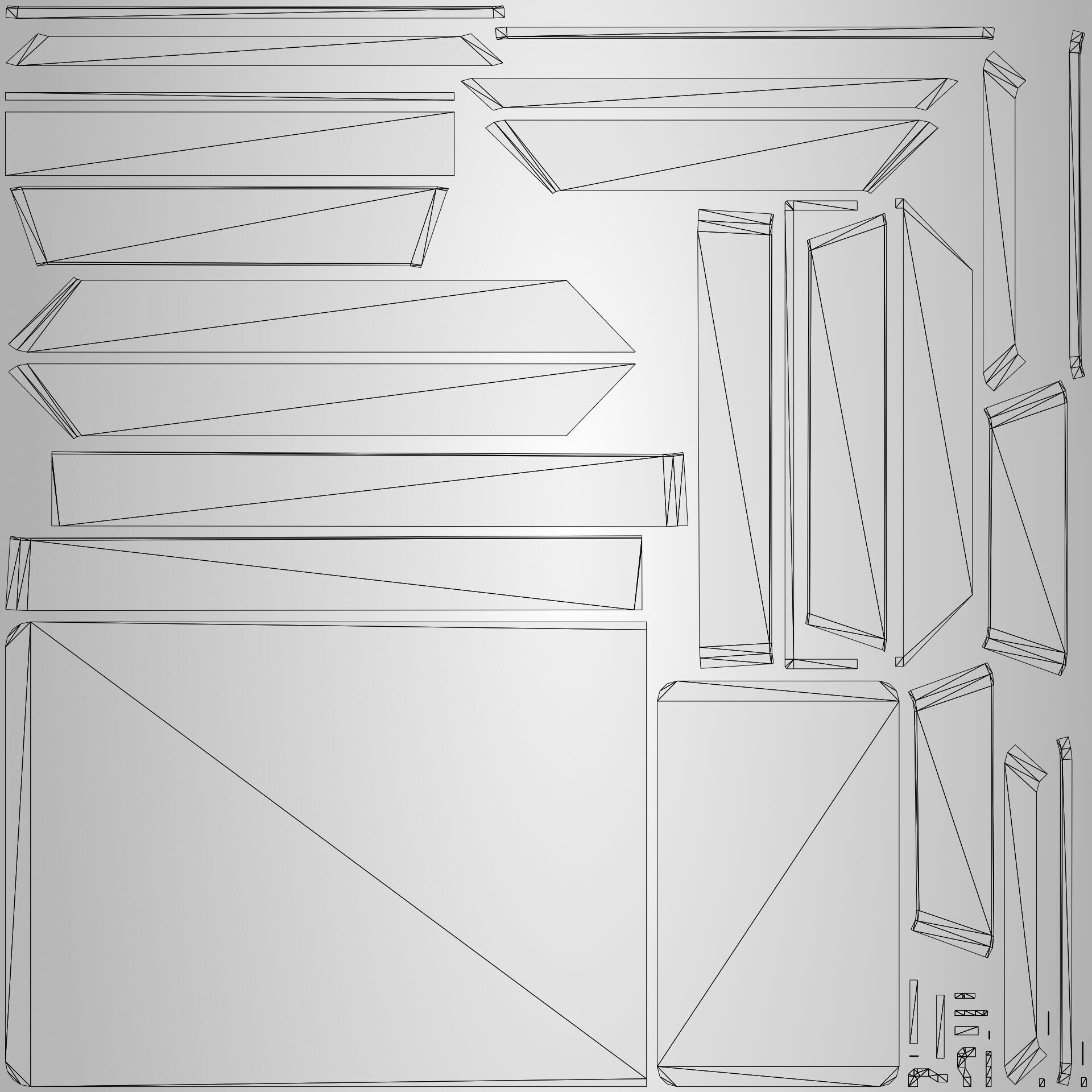 Microwave oven Low-poly 3D model_11