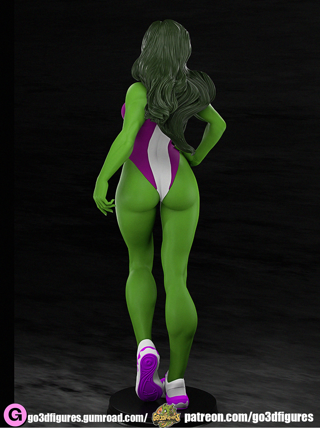 she hulk 3D print model_1