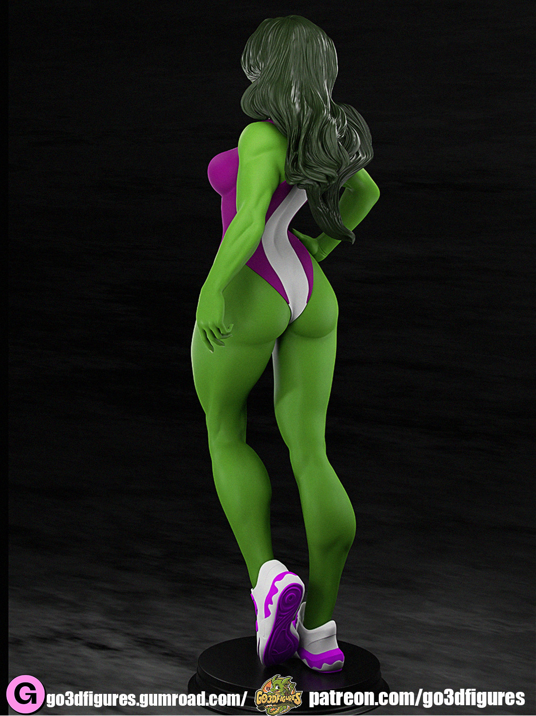 she hulk 3D print model_2