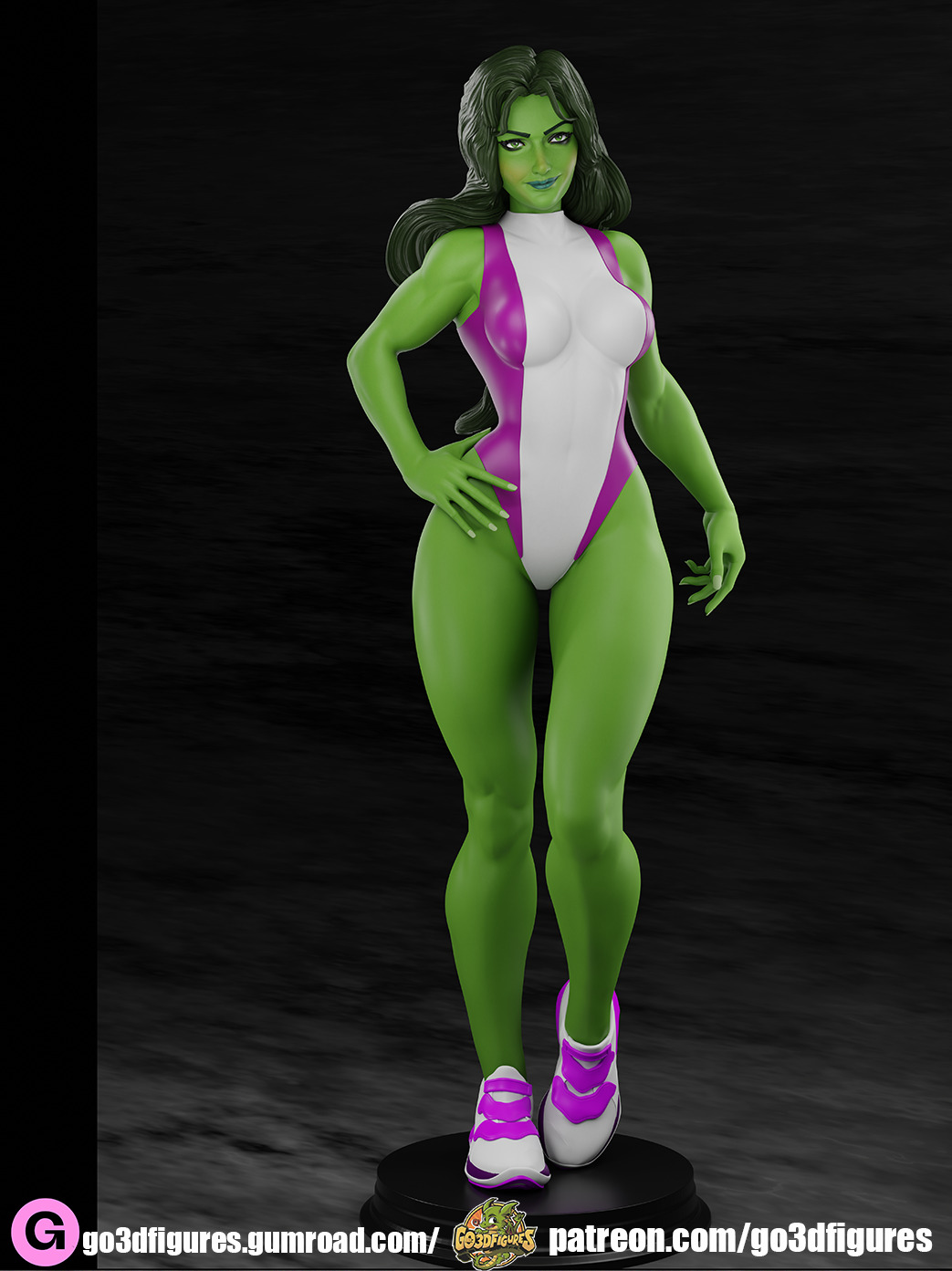 she hulk 3D print model_4