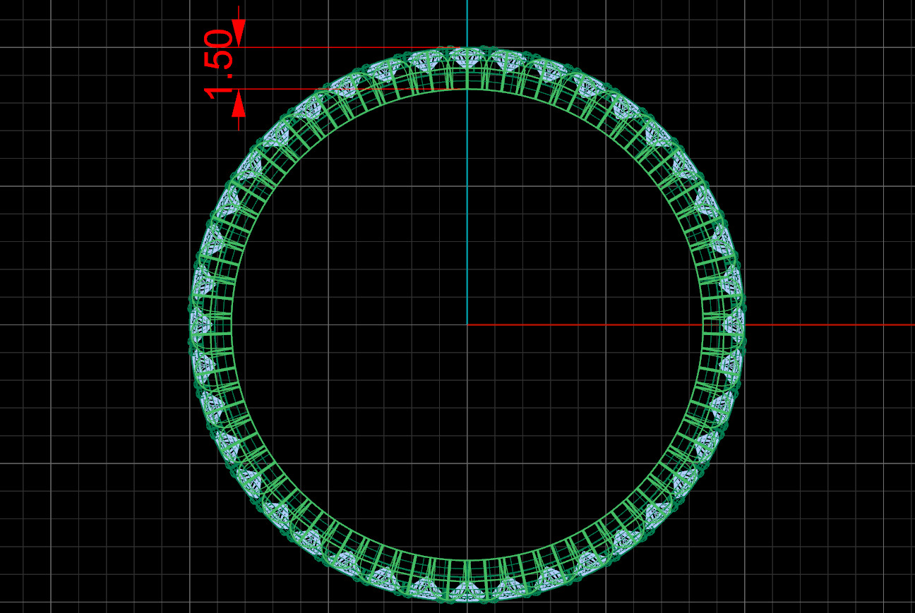 Quatre radiant edition wedding band style 3D print model_11