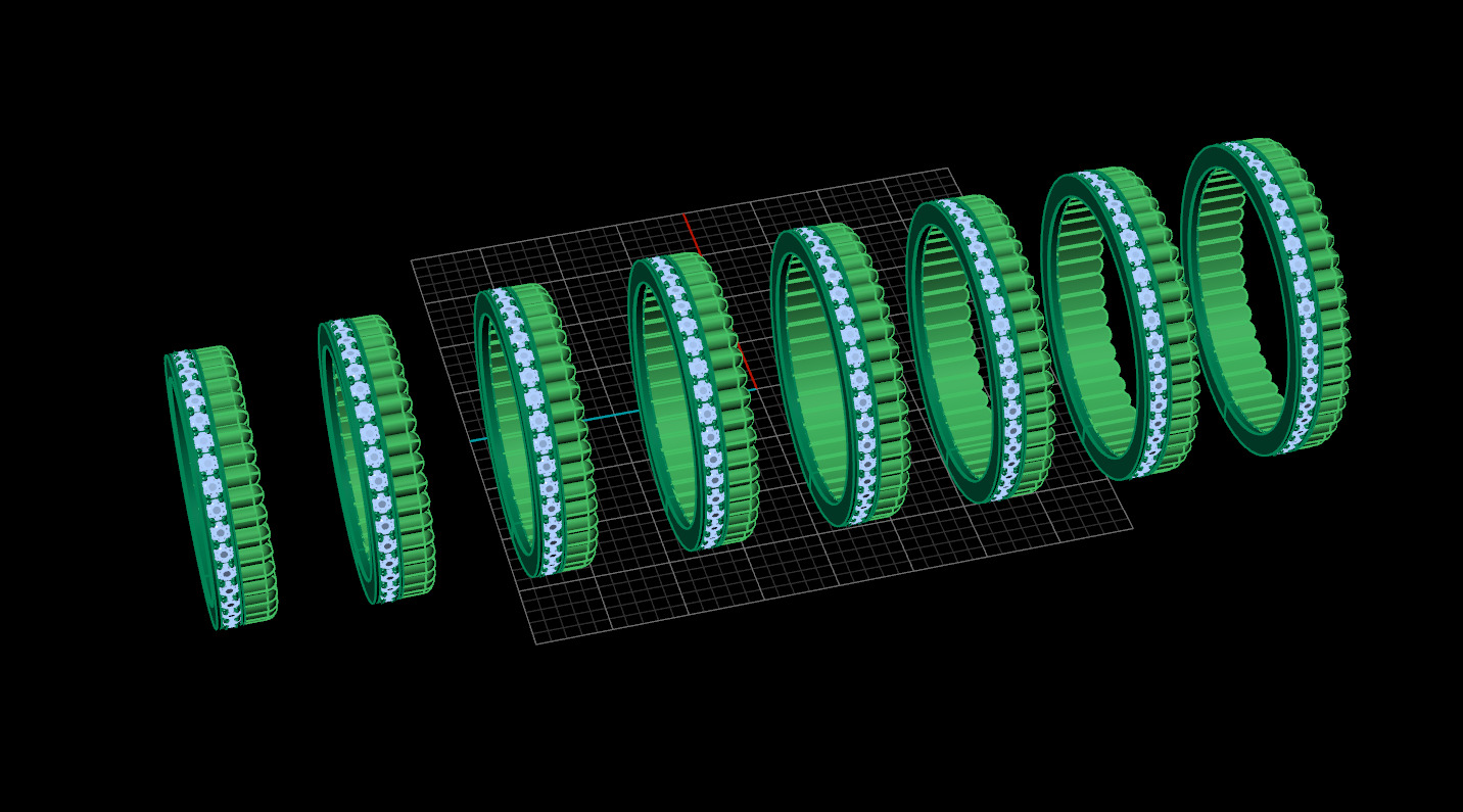 Quatre radiant edition wedding band style 3D print model_9