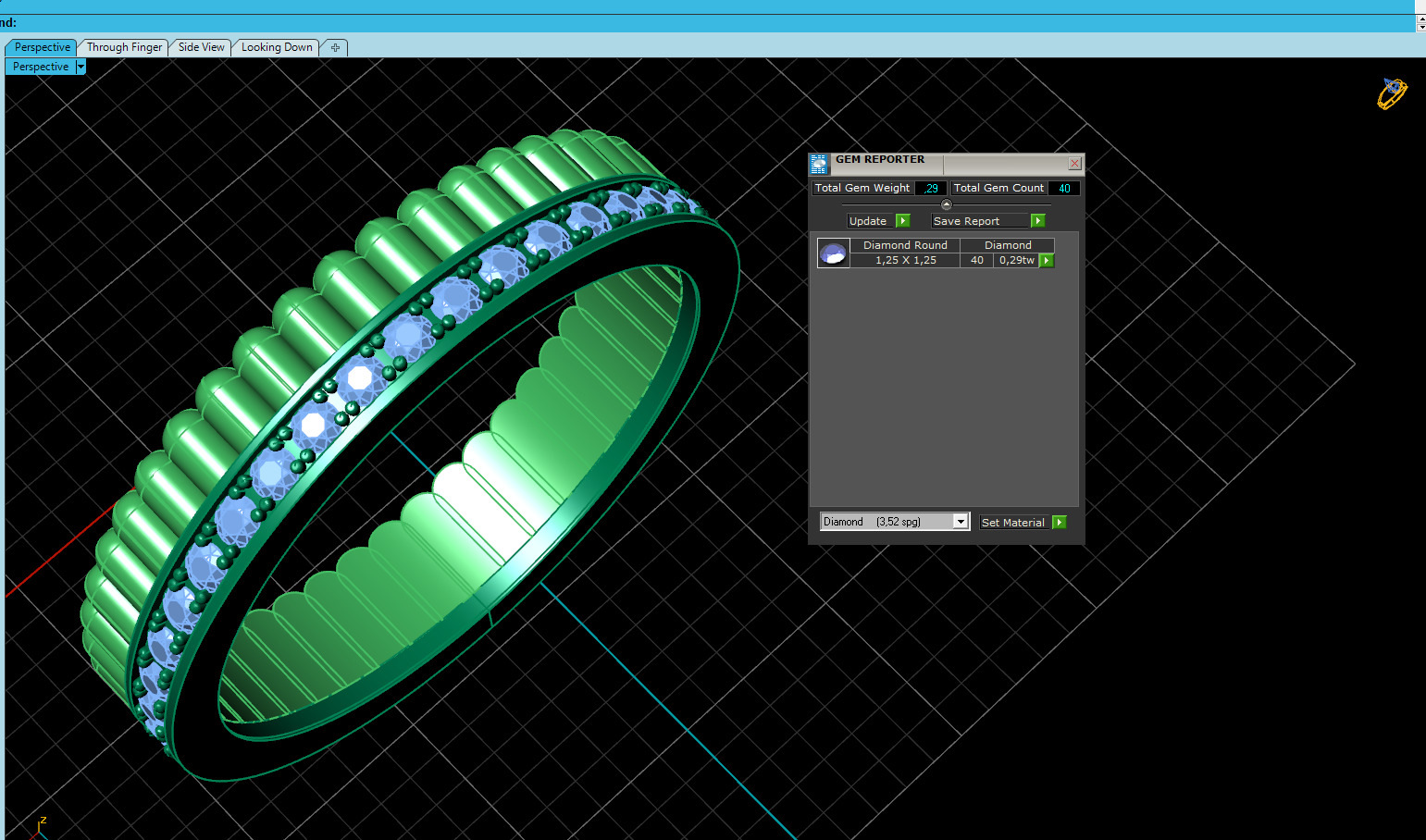 Quatre radiant edition wedding band style 3D print model_8