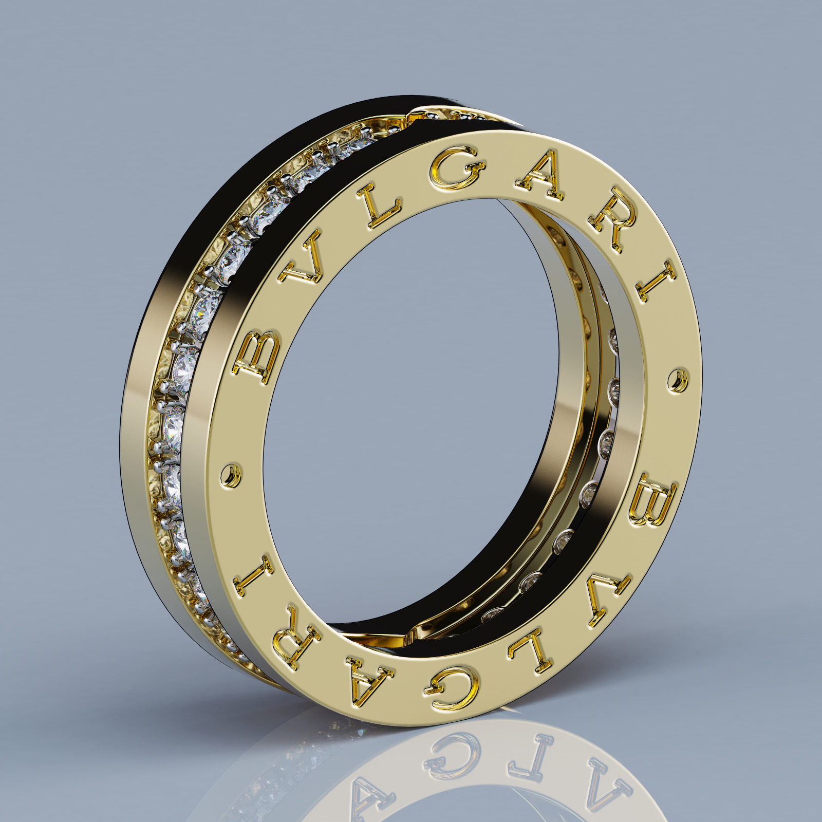 Bzero Style Rings All Sizes Collection 3D print model_4