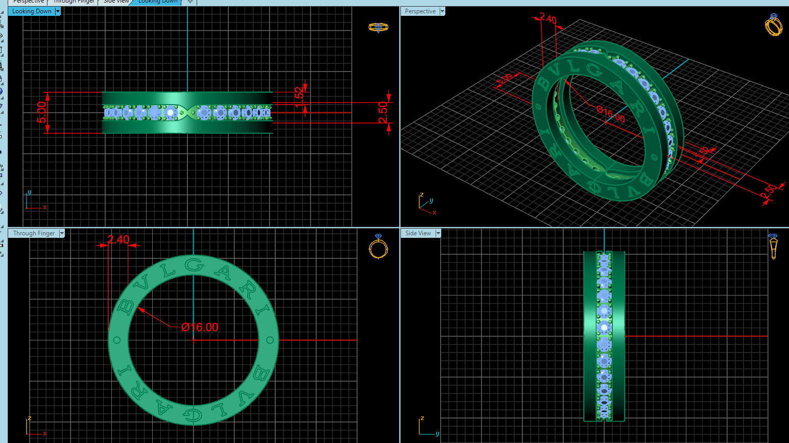 Bzero Style Rings All Sizes Collection 3D print model_9