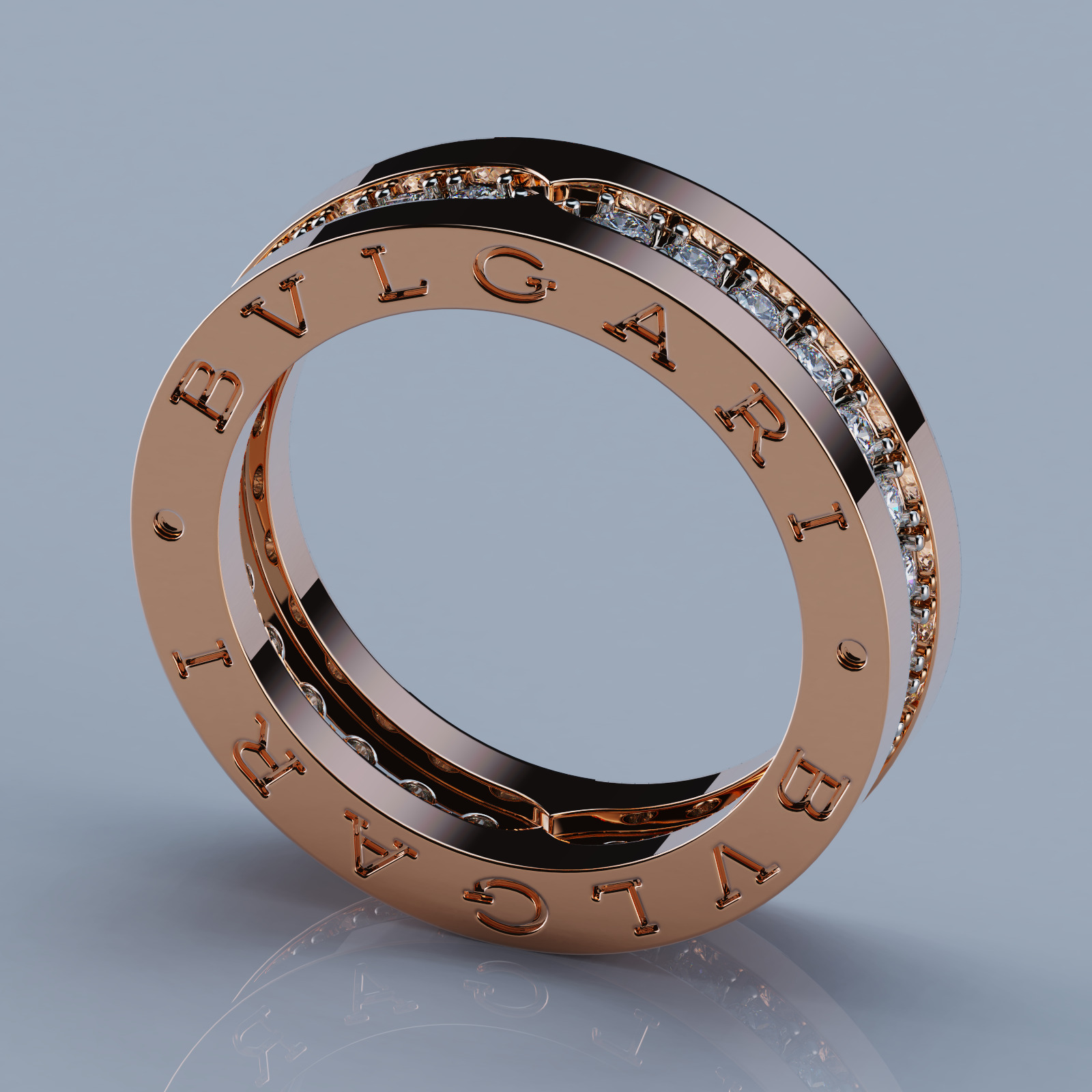 Bzero Style Rings All Sizes Collection 3D print model_2