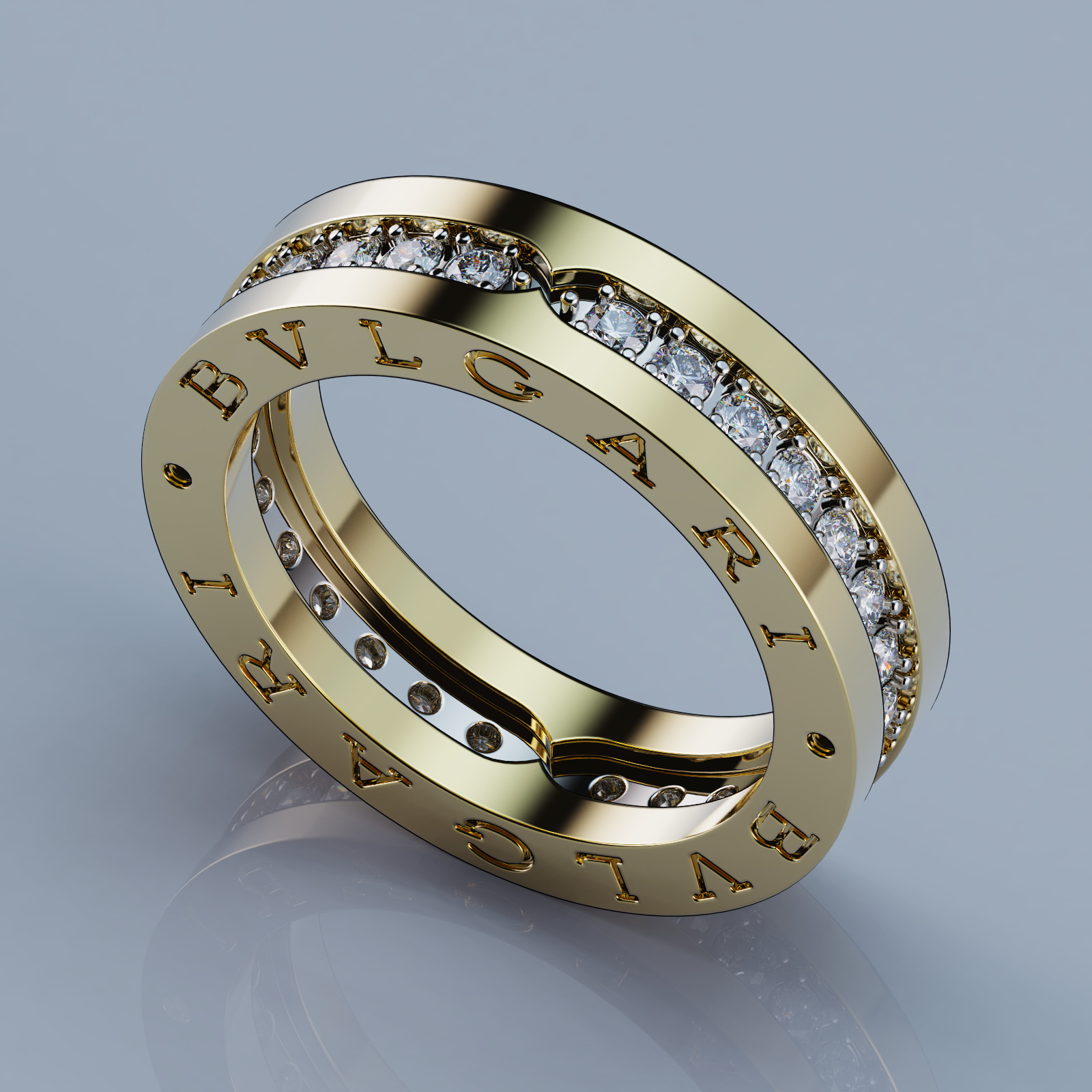 Bzero Style Rings All Sizes Collection 3D print model_1