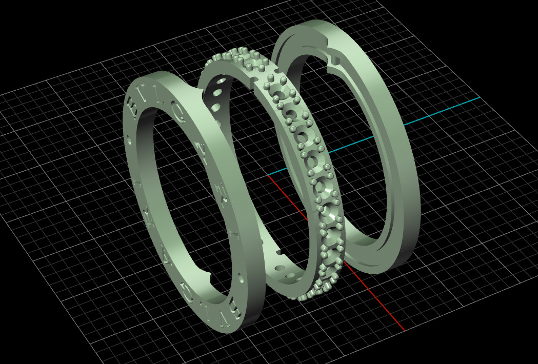 Bzero Style Rings All Sizes Collection 3D print model_11
