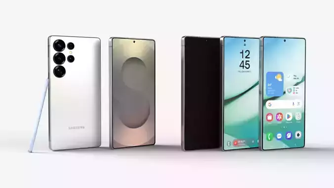 Titanium Whitesilver  PinSamsung Galaxy S25 Ultra with pen