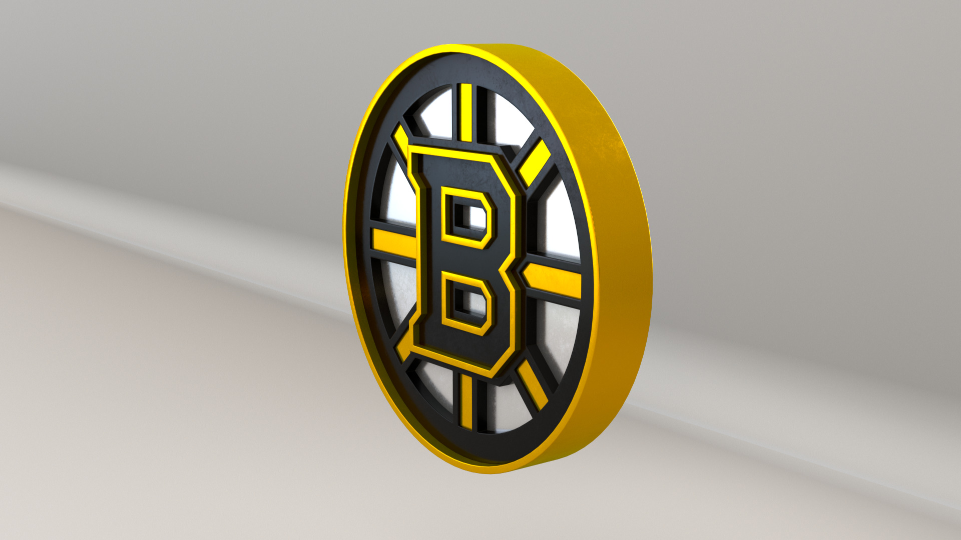 NHL Boston Bruins Team Logo 3D model_9