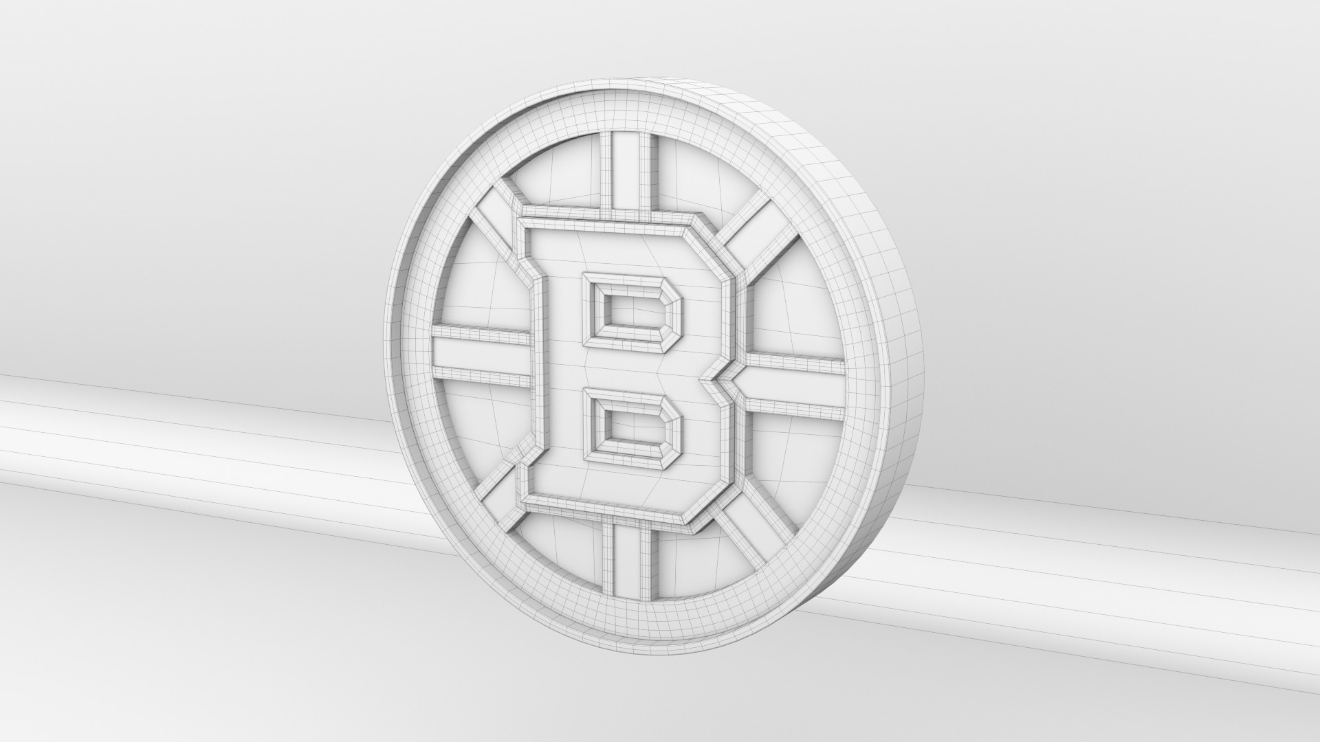 NHL Boston Bruins Team Logo 3D model_4