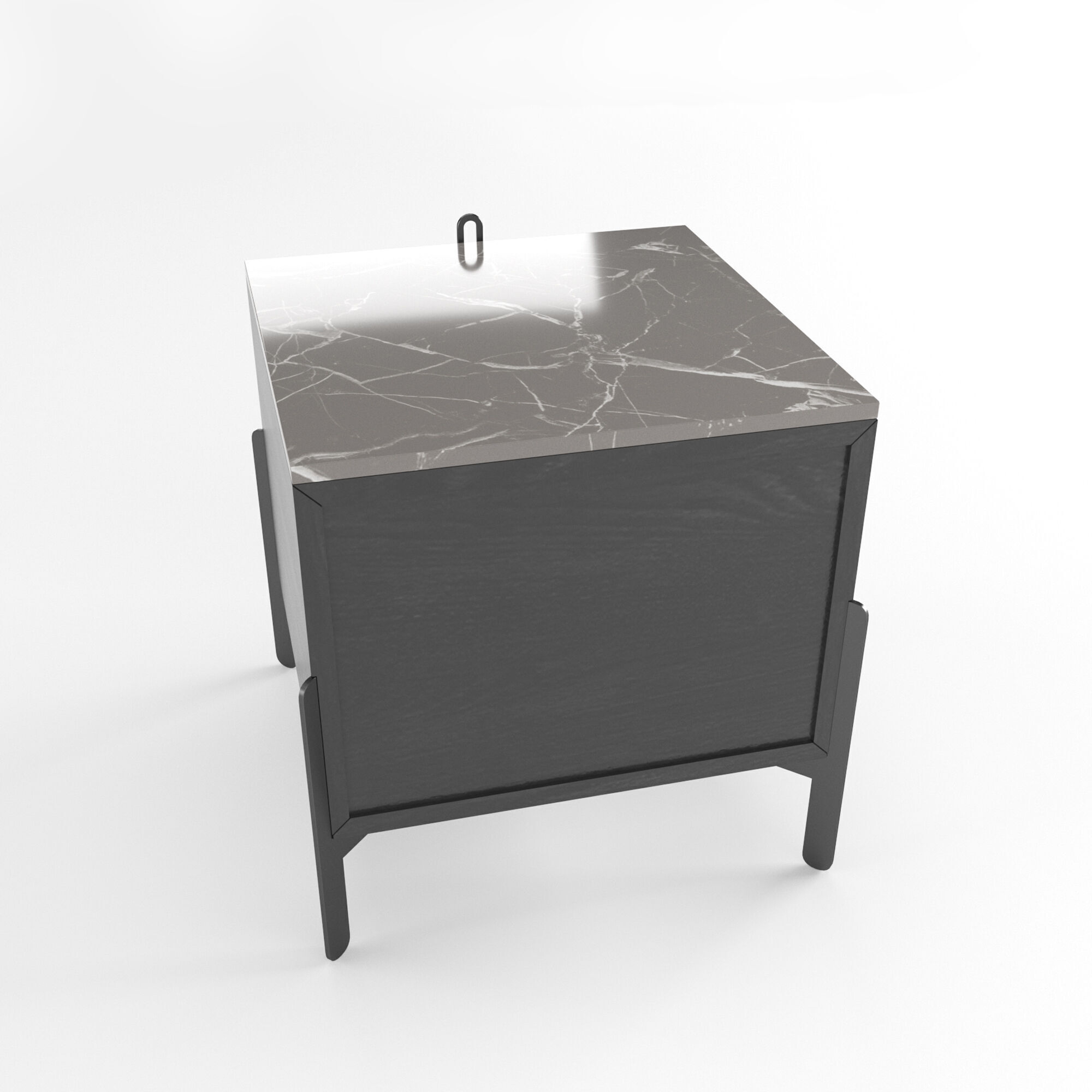 Nightstand Rolf Benz 914 Square bedside table with drawers 3D model_7