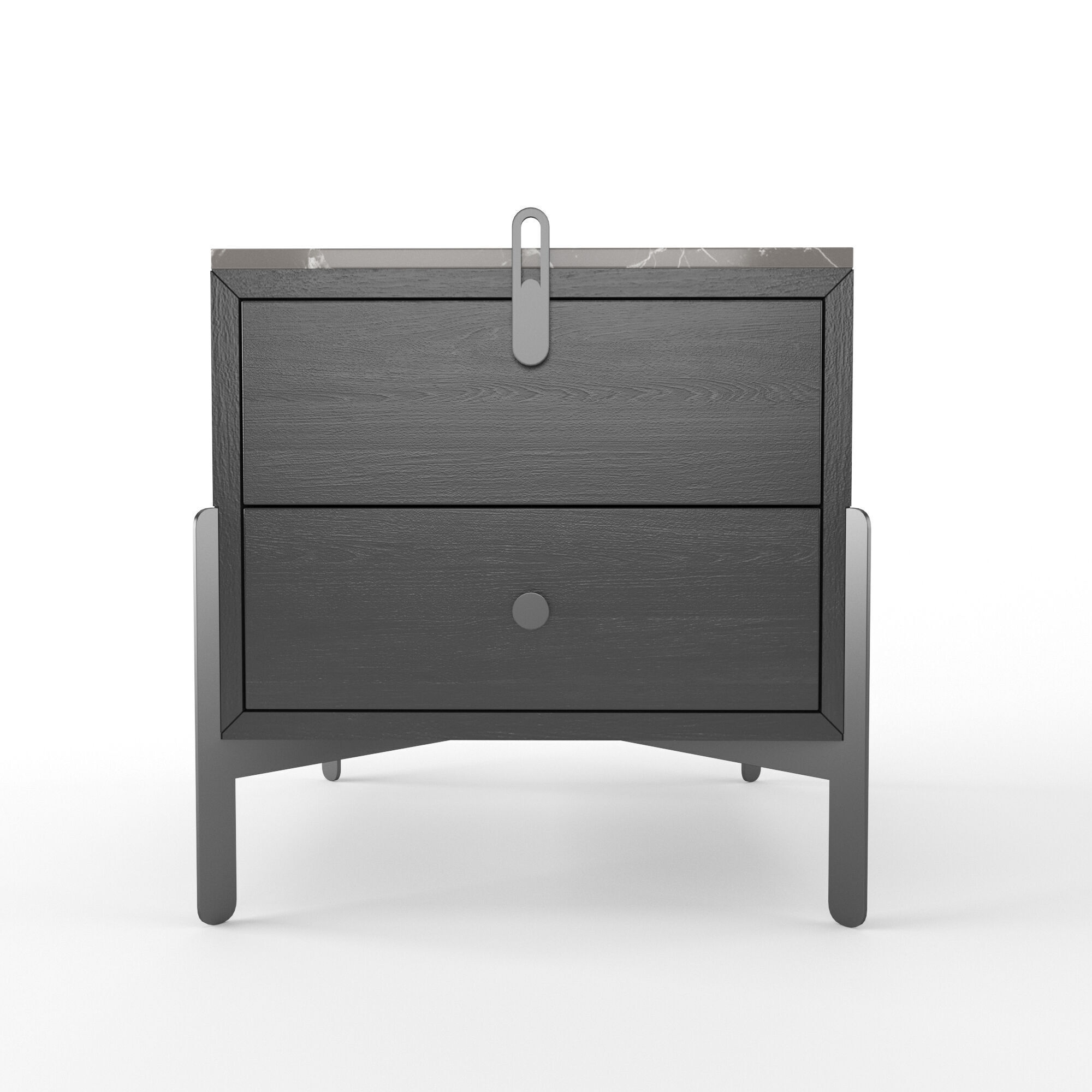 Nightstand Rolf Benz 914 Square bedside table with drawers 3D model_5