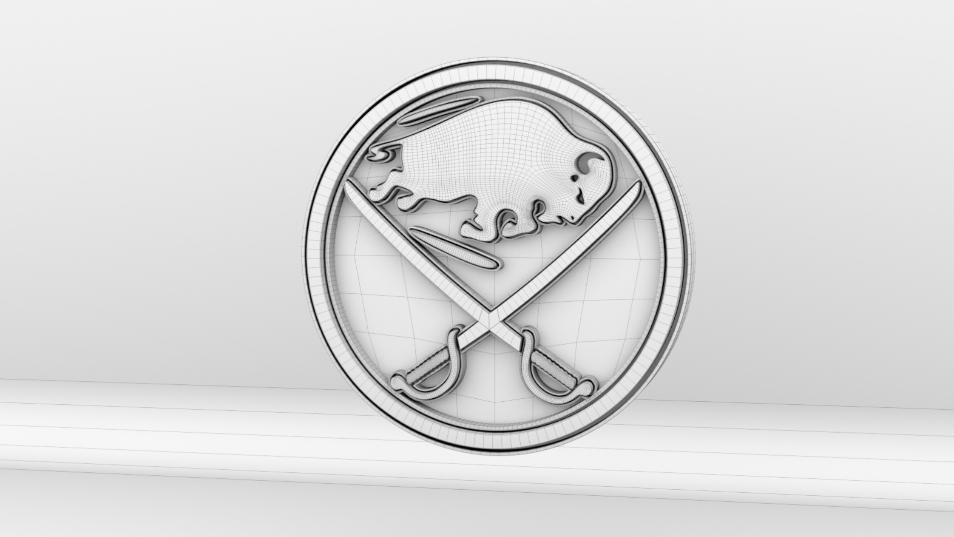 NHL Buffalo Sabres Team Logo 3D model_2