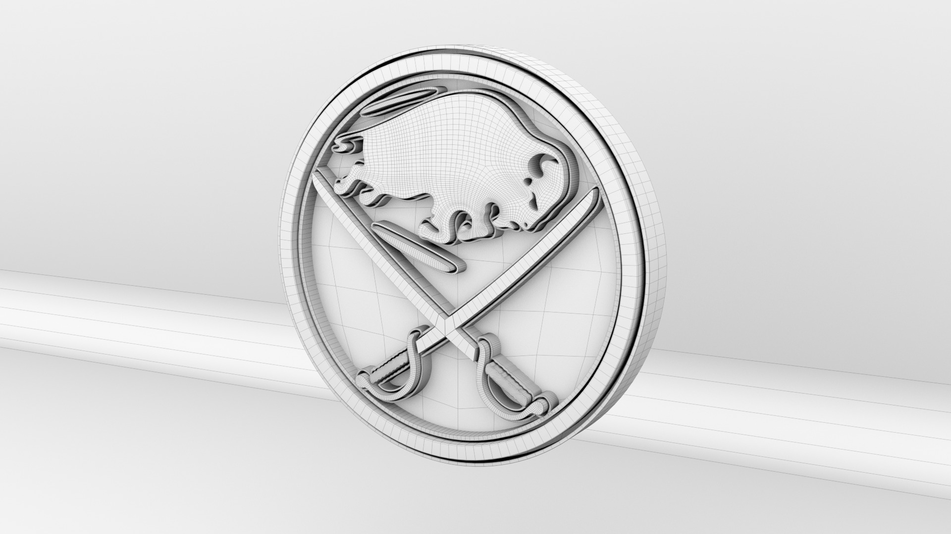 NHL Buffalo Sabres Team Logo 3D model_4