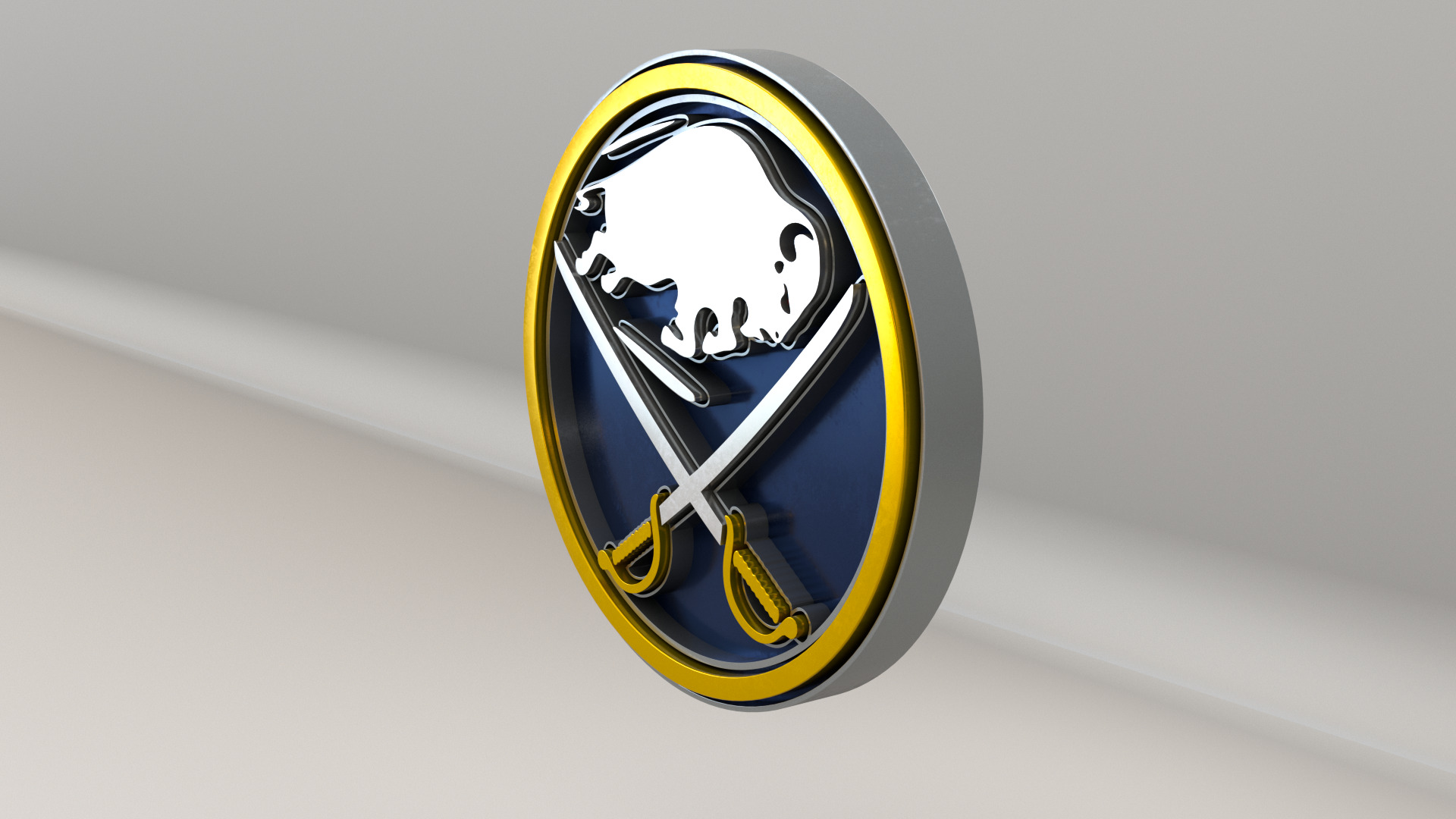 NHL Buffalo Sabres Team Logo 3D model_9