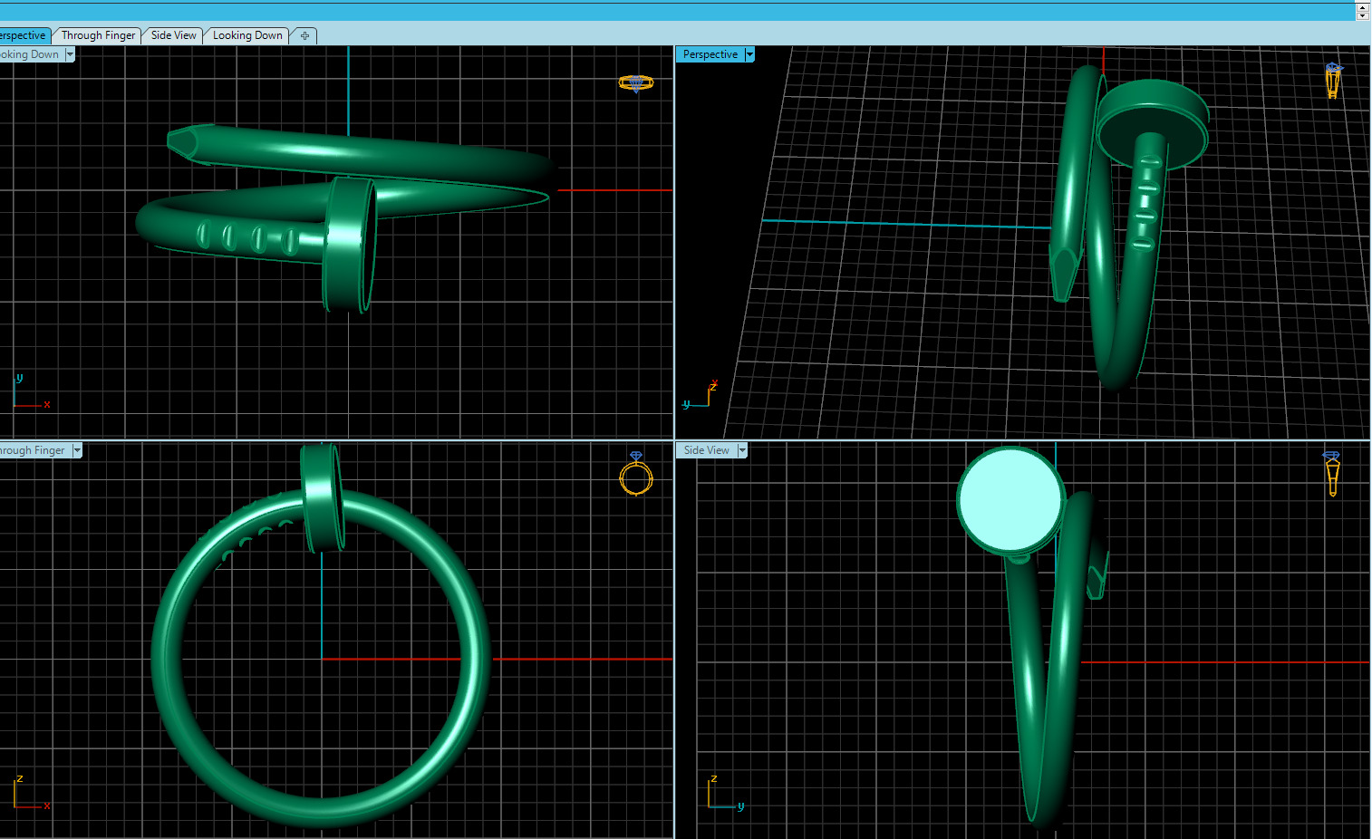 Nail Rings style All Sizes Collection 3D print model_9