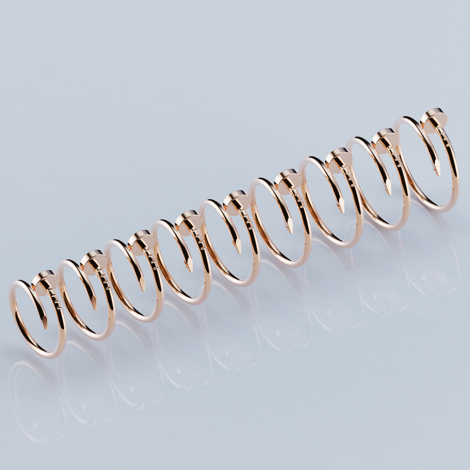 Nail Rings style All Sizes Collection 3D print model_1