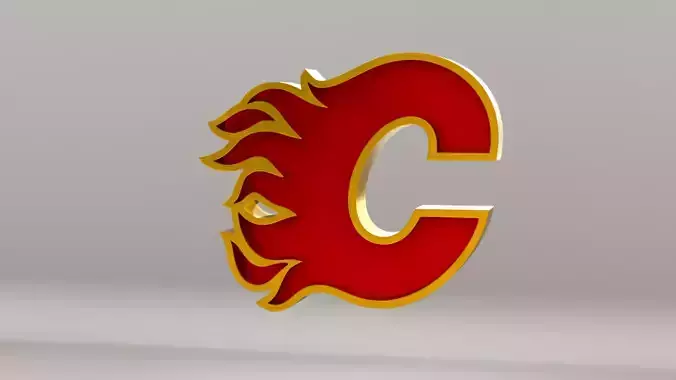 NHL Calgary Flames Team Logo 3D model