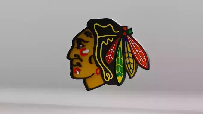 NHL Chicago BlackHawks Team Logo 3D model