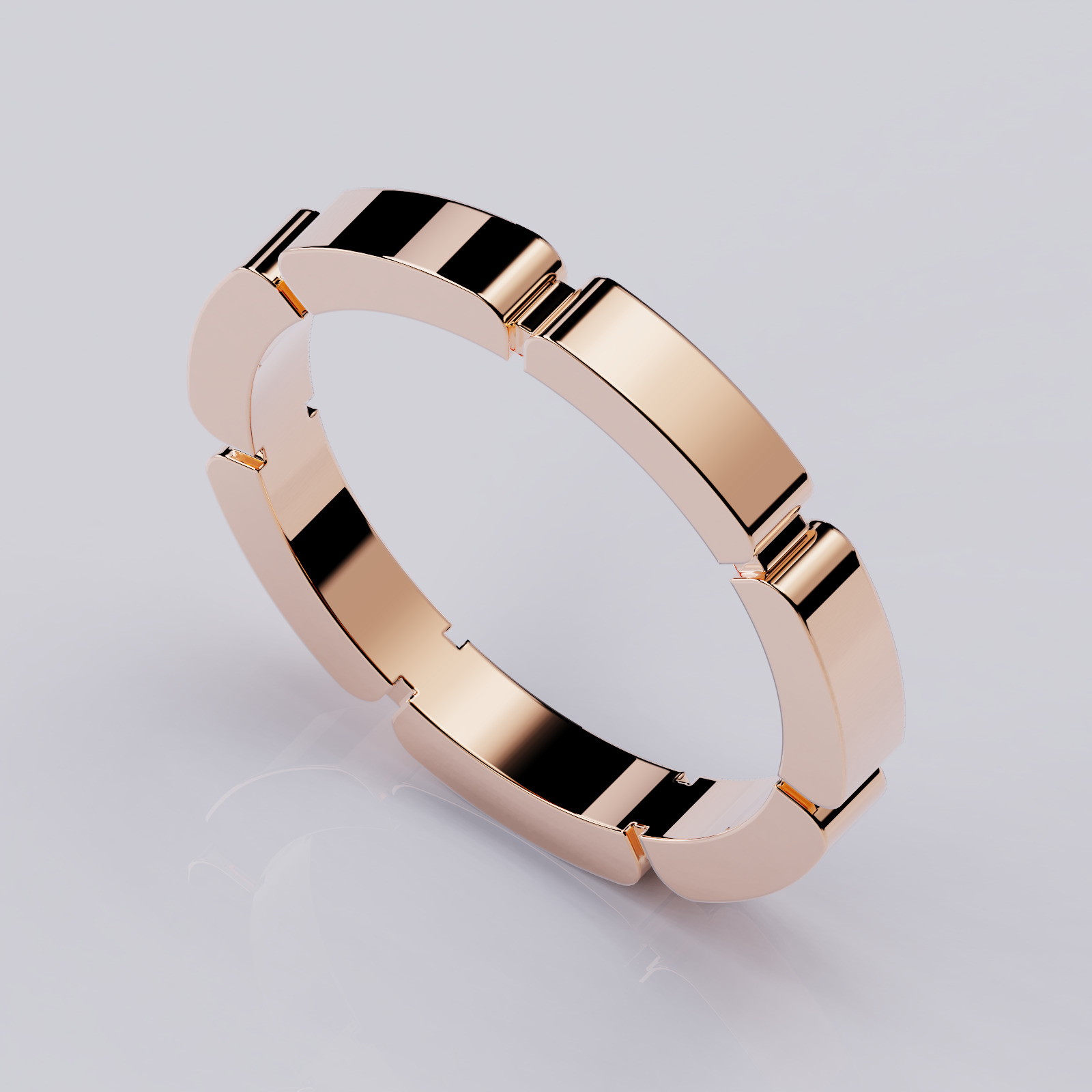 Wedding rings Maillon Panthere All Sizes Collection 3D print model_1