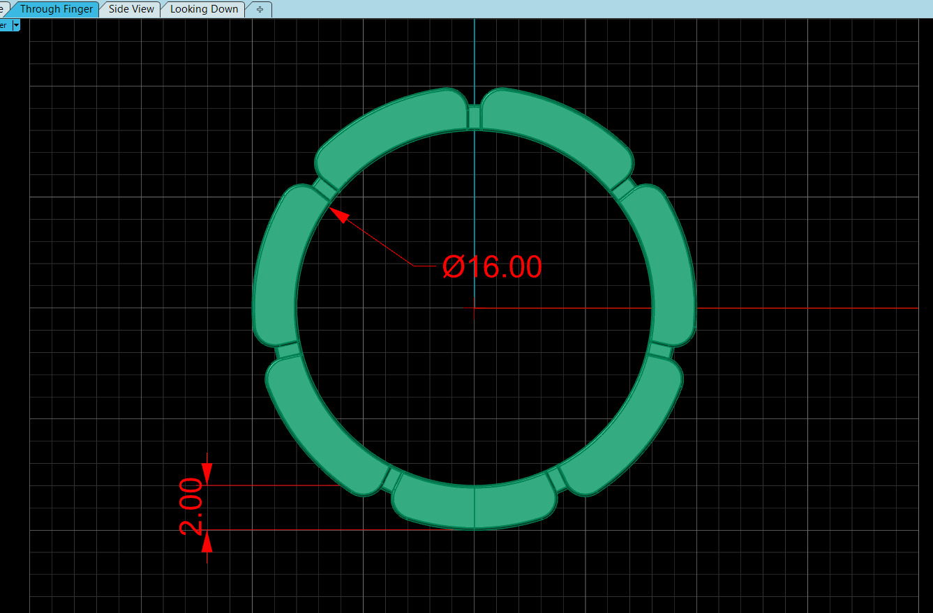Wedding rings Maillon Panthere All Sizes Collection 3D print model_7