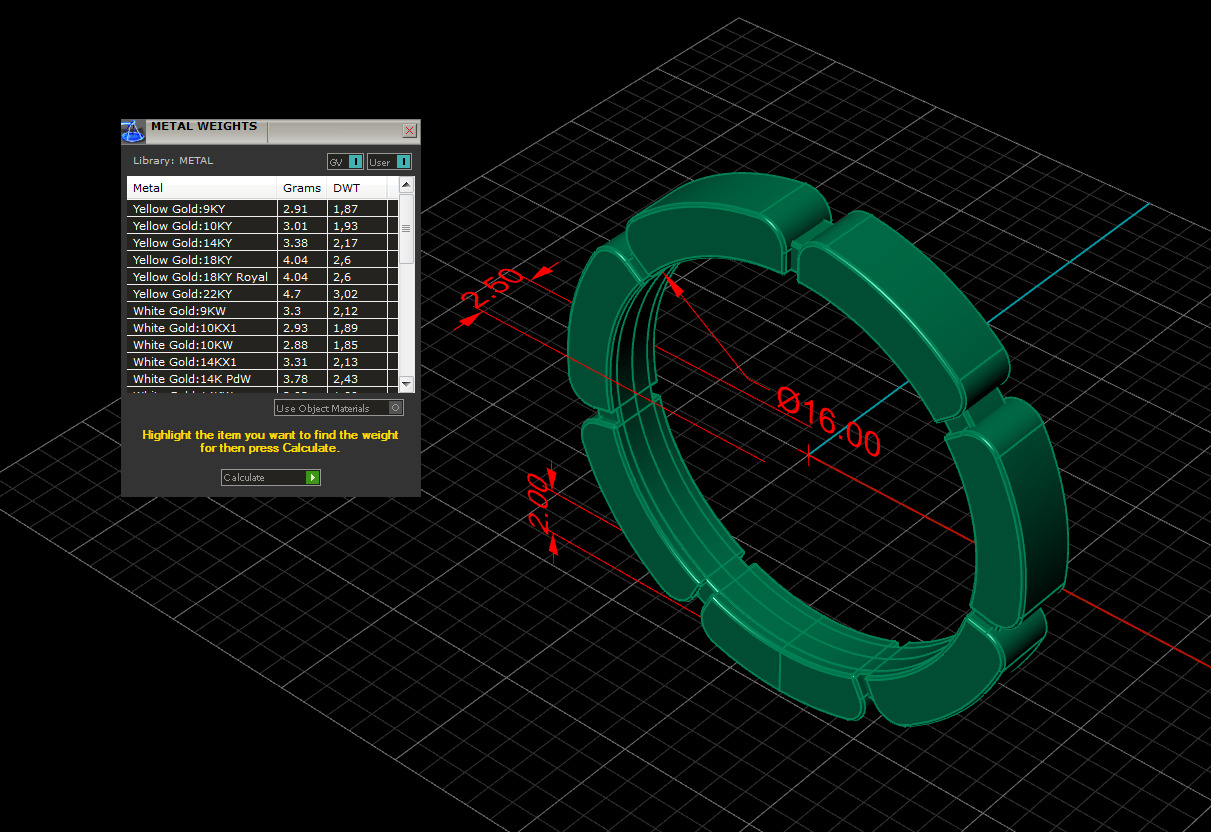 Wedding rings Maillon Panthere All Sizes Collection 3D print model_3